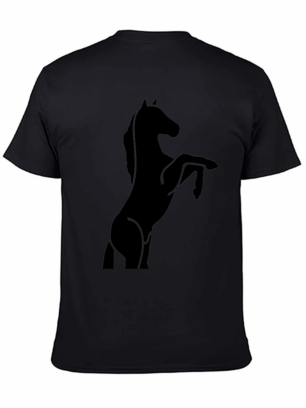 Black Horse Silhouette Graphic T-Shirt