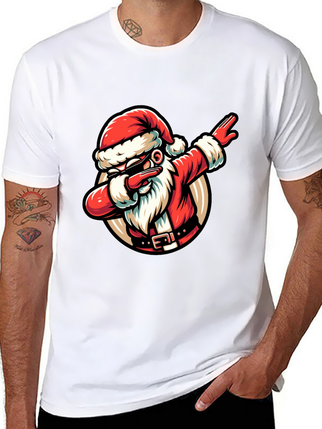 Dabbing Santa Graphic Tee - Holiday Cheer