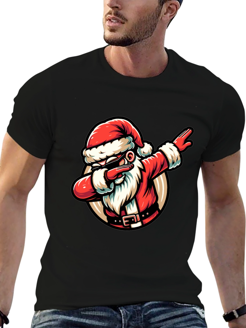 Dabbing Santa Graphic Tee - Holiday Cheer