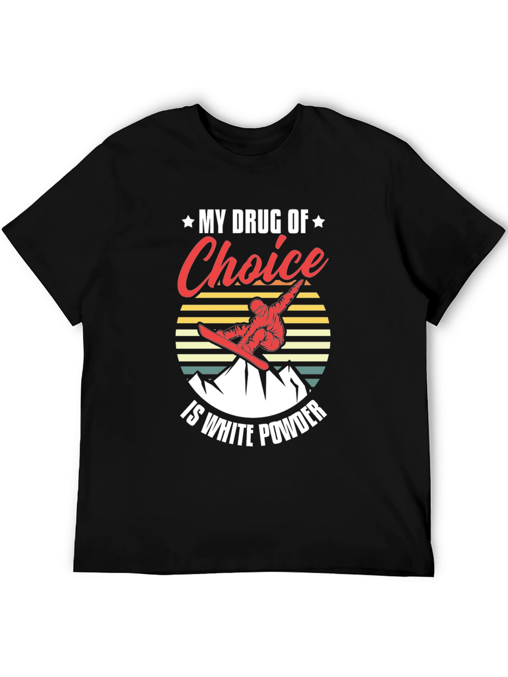 White Powder Snowboarding T-Shirt