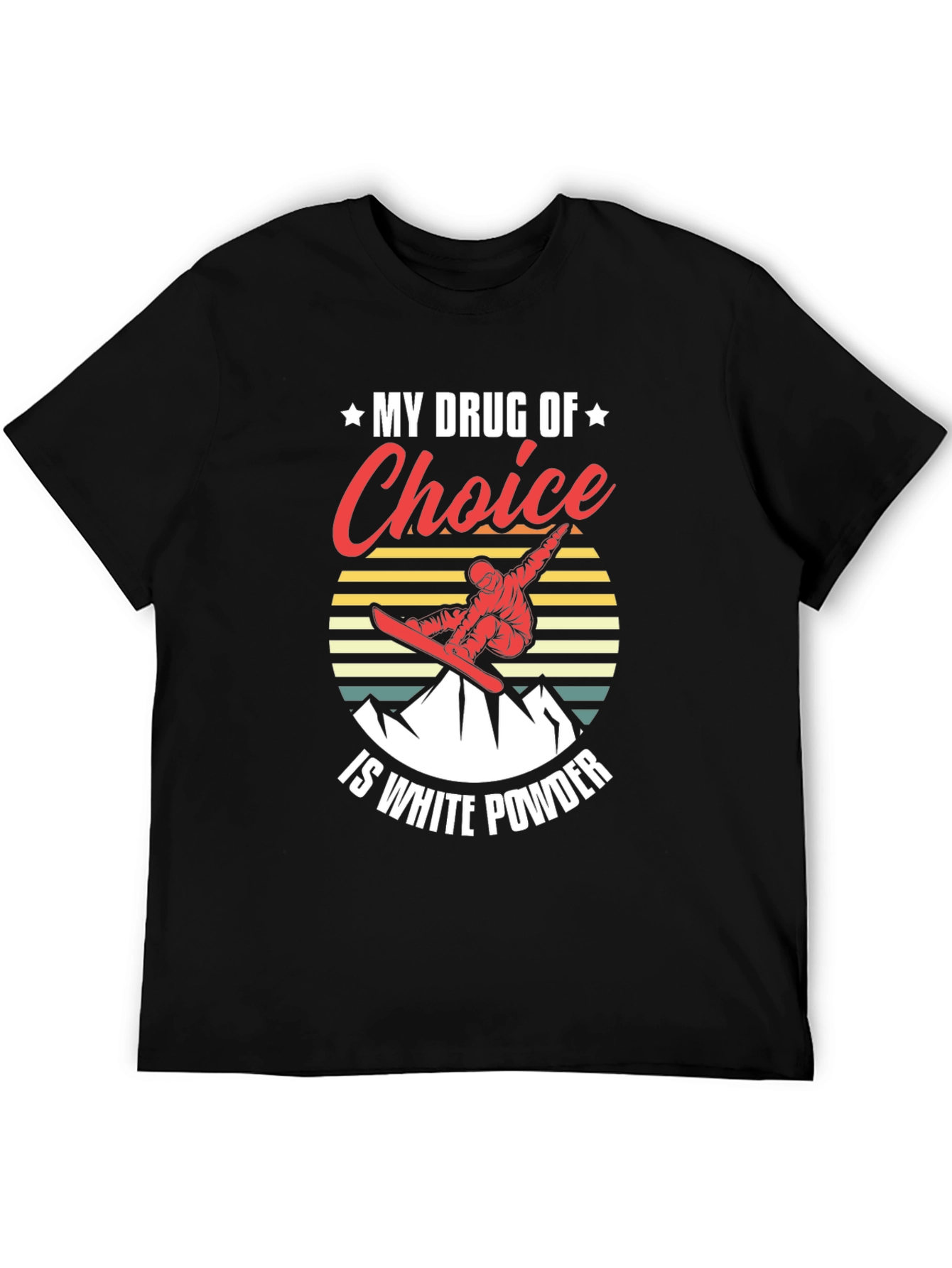 White Powder Snowboarding T-Shirt