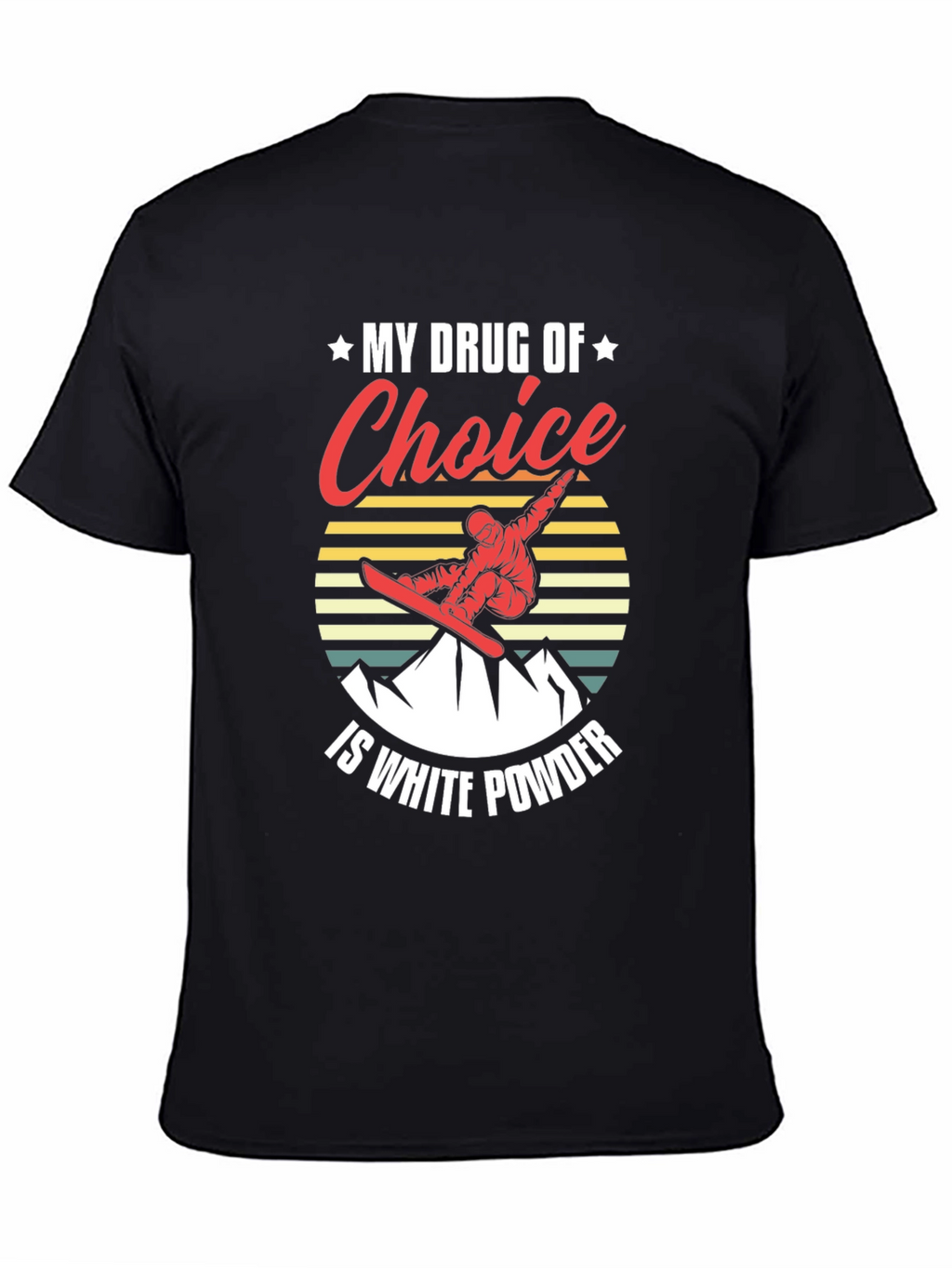 White Powder Snowboarding T-Shirt