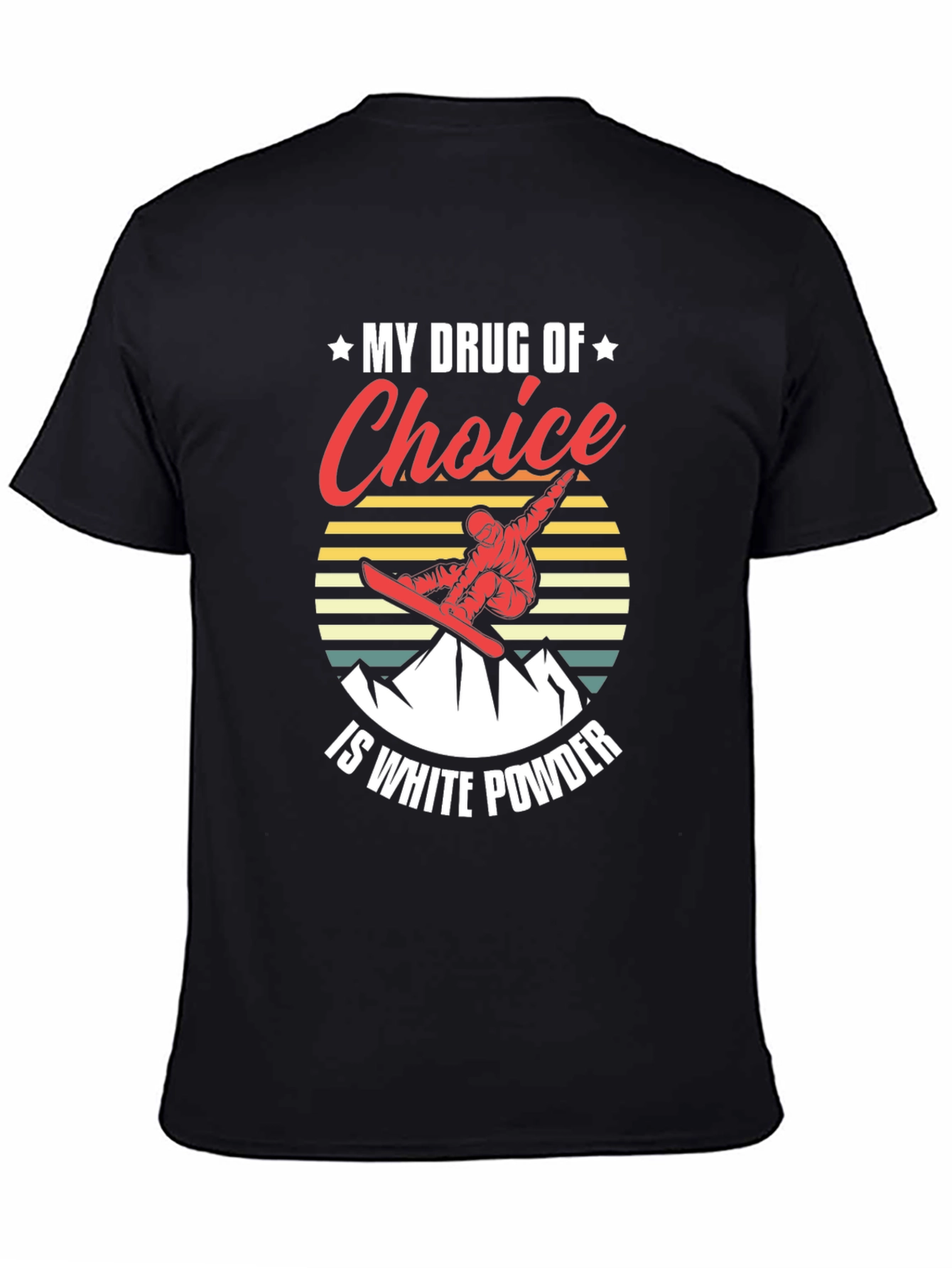 White Powder Snowboarding T-Shirt