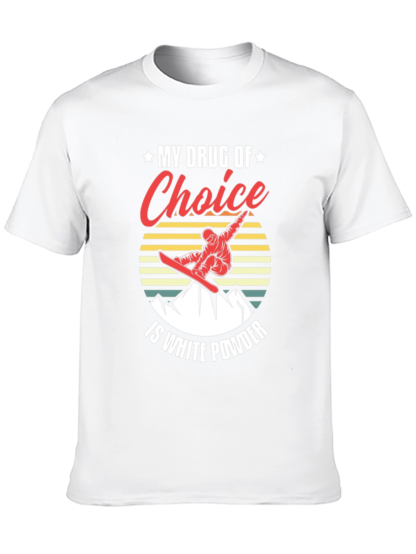 White Powder Snowboarding T-Shirt