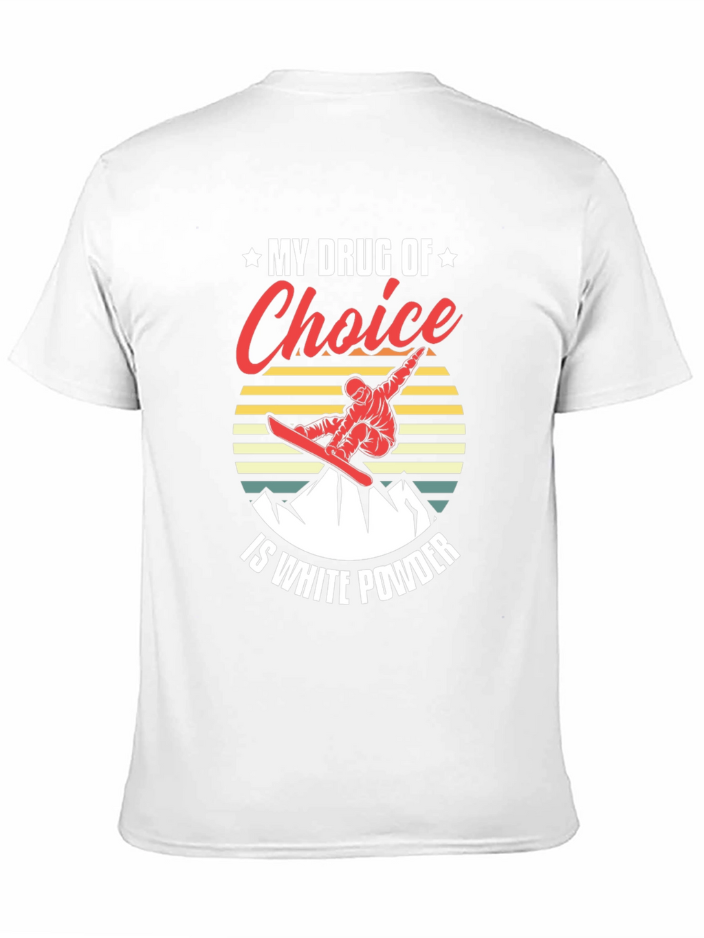 White Powder Snowboarding T-Shirt