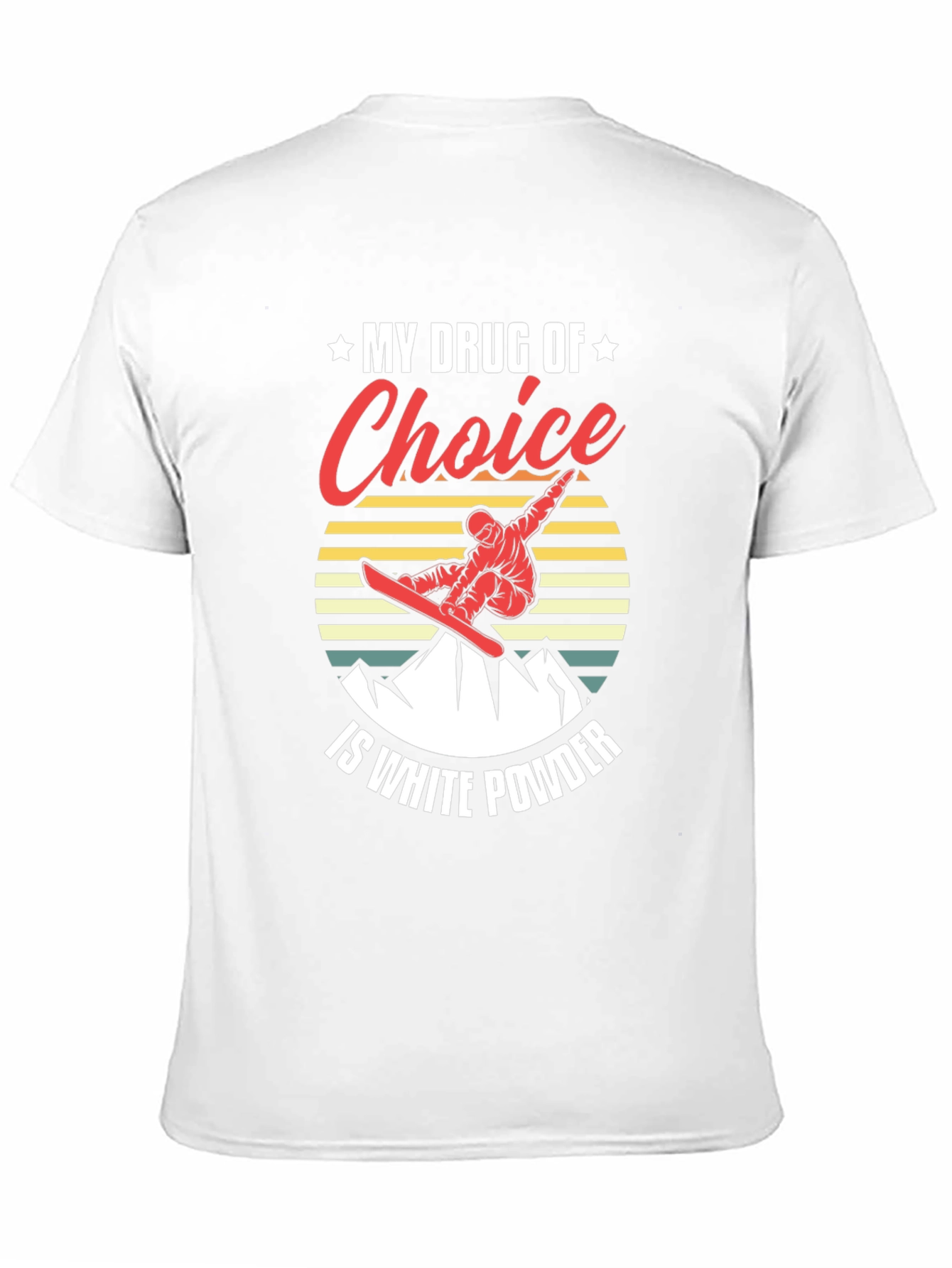 White Powder Snowboarding T-Shirt