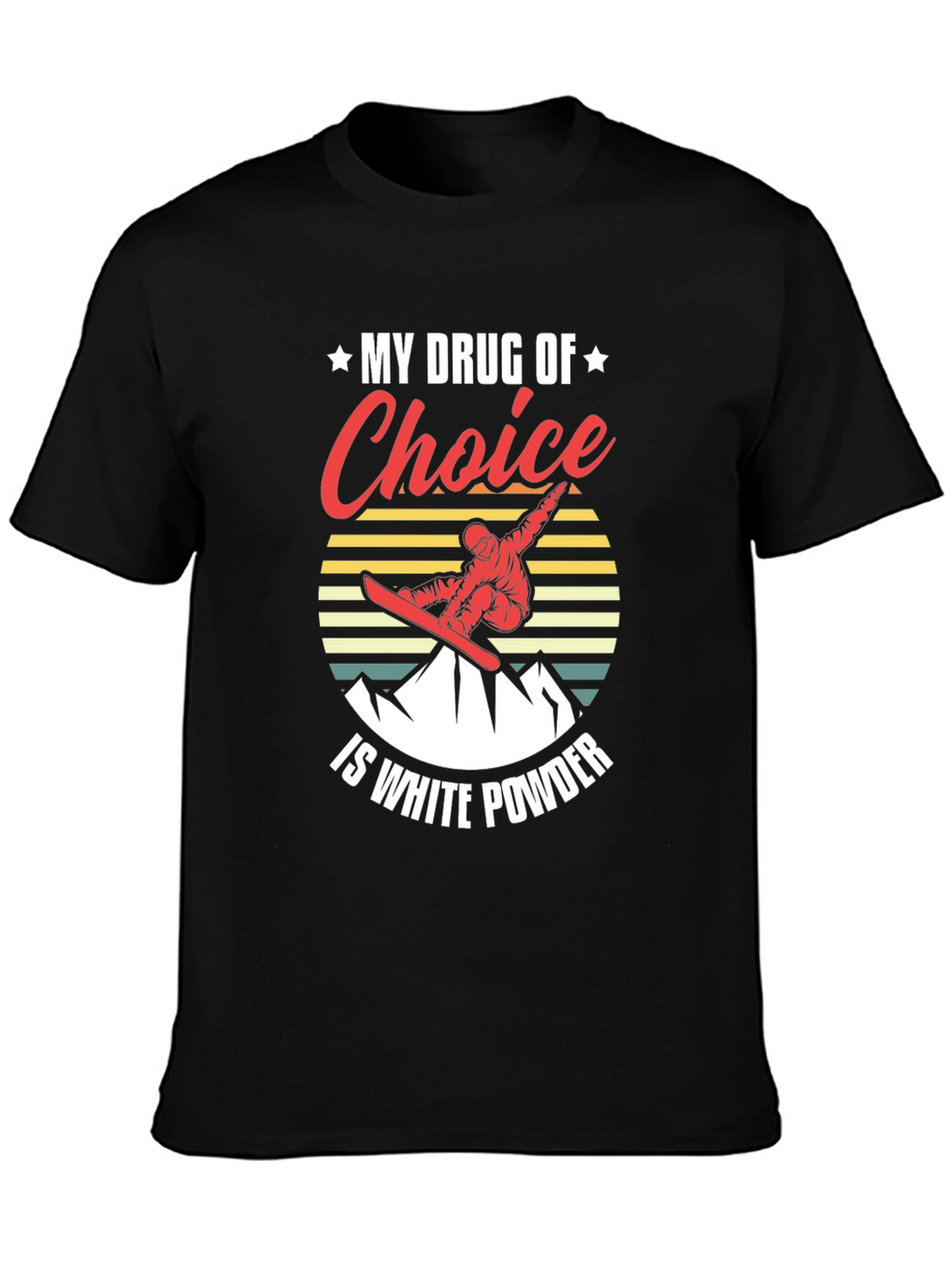 White Powder Snowboarding T-Shirt