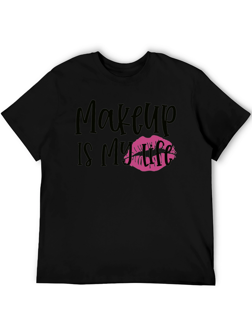 Makeup is My Life Graphic Tee - Black
