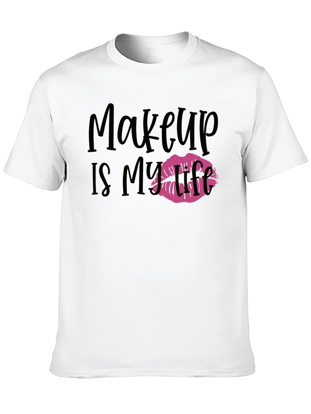 Makeup is My Life Graphic Tee - Black