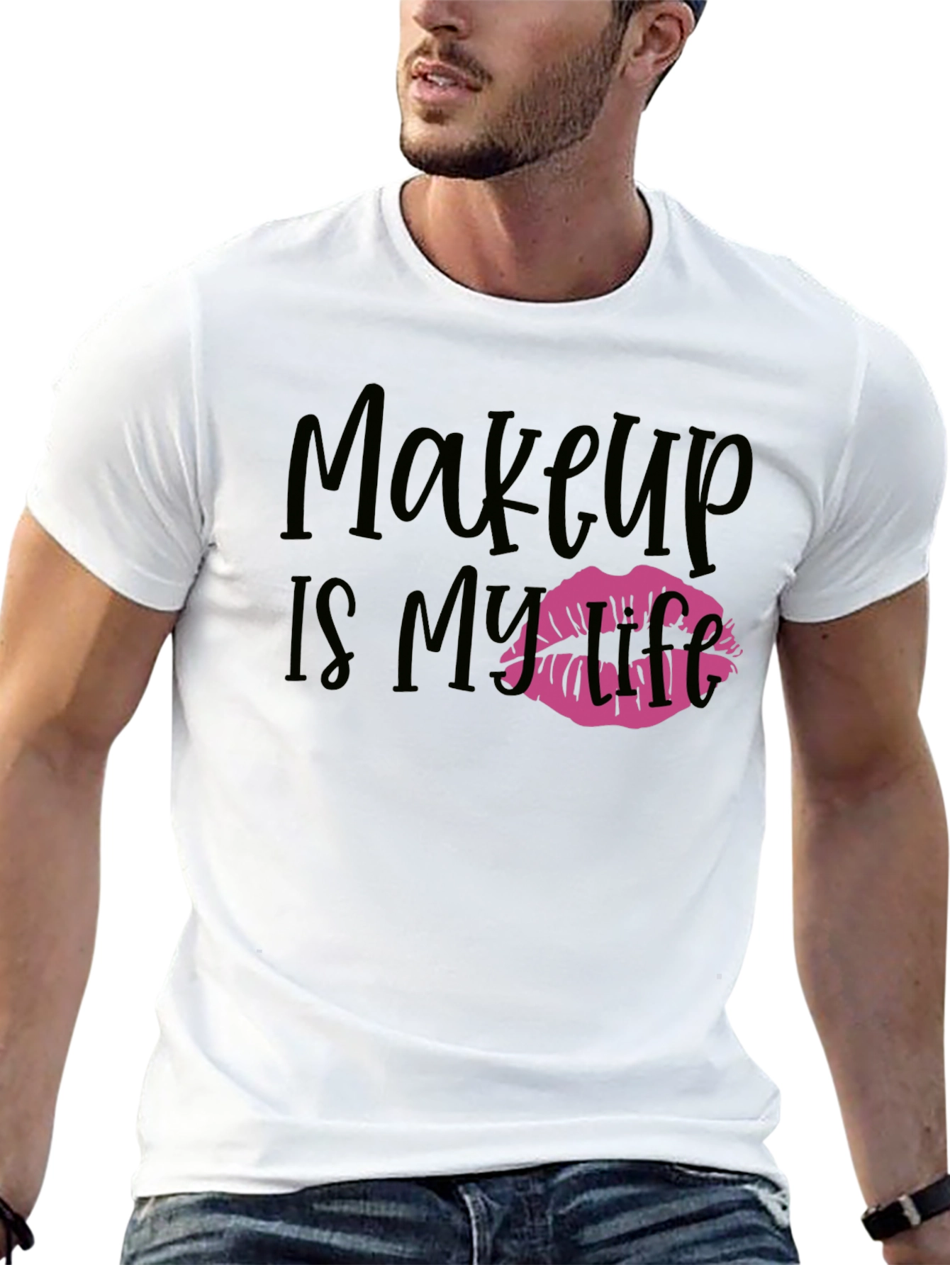 Makeup is My Life Graphic Tee - Black