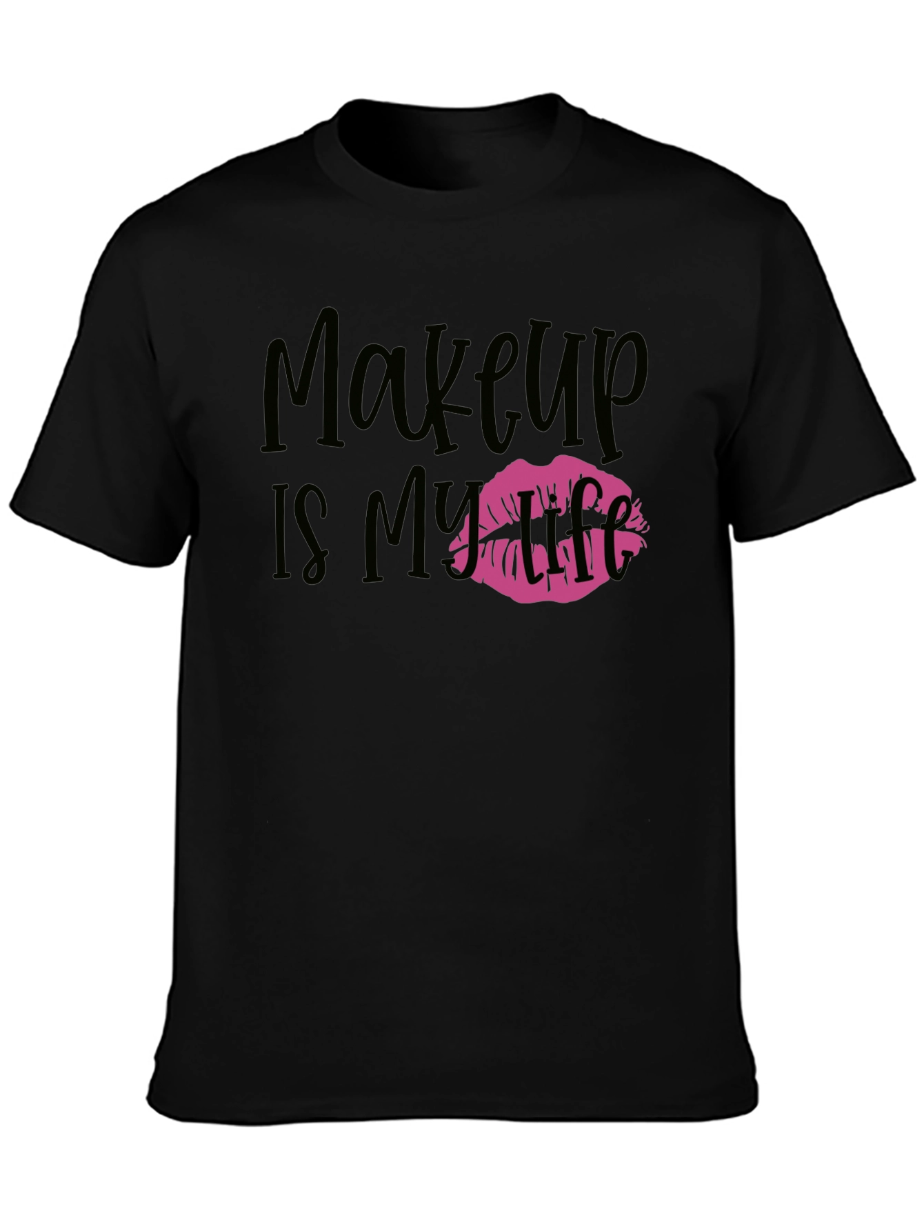 Makeup is My Life Graphic Tee - Black