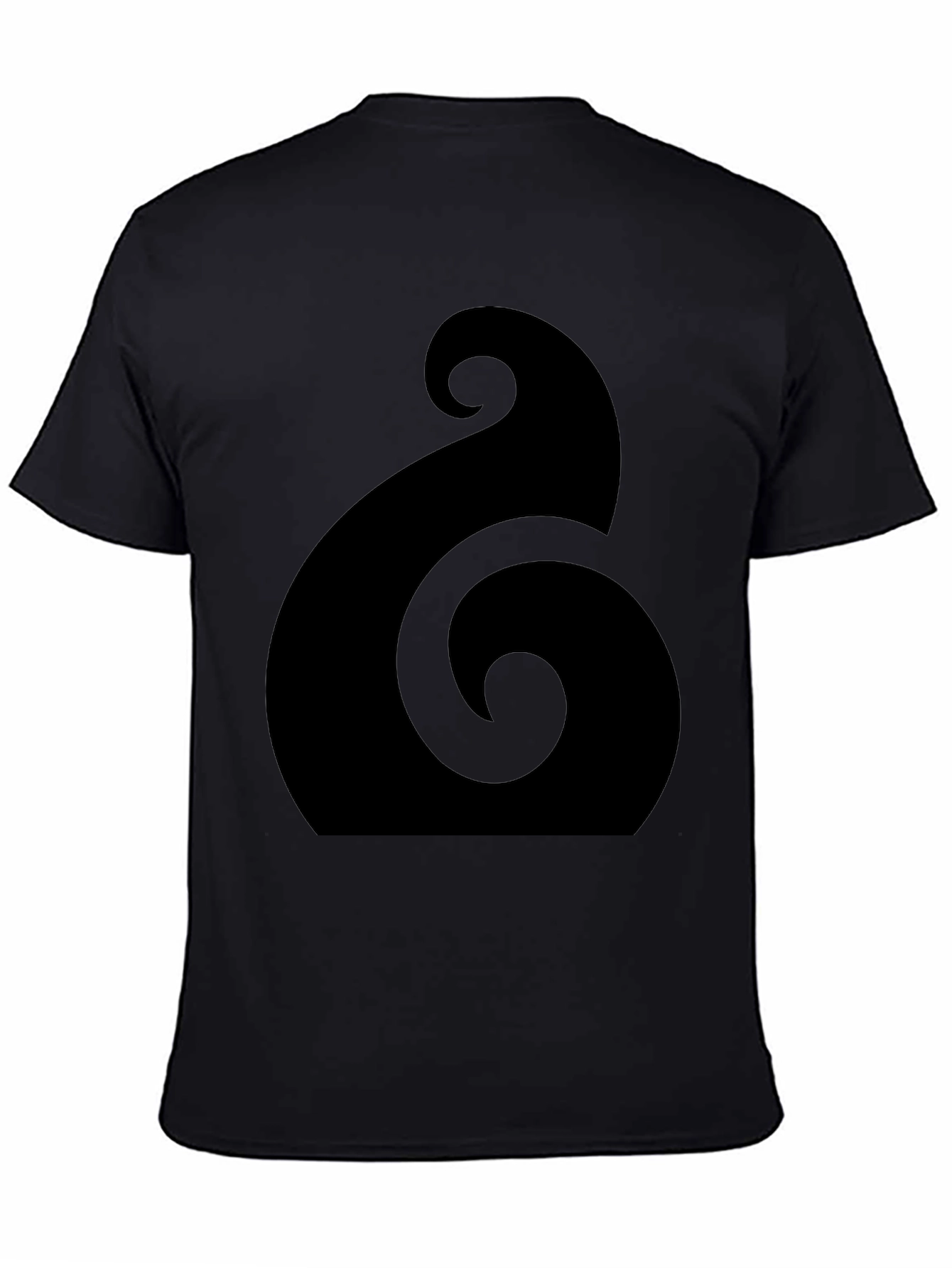 Black Hei Matau T-Shirt - Maori Design