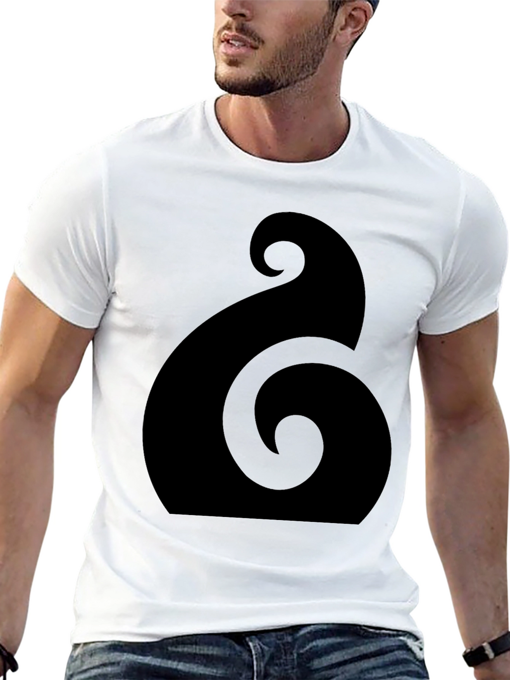 Black Hei Matau T-Shirt - Maori Design