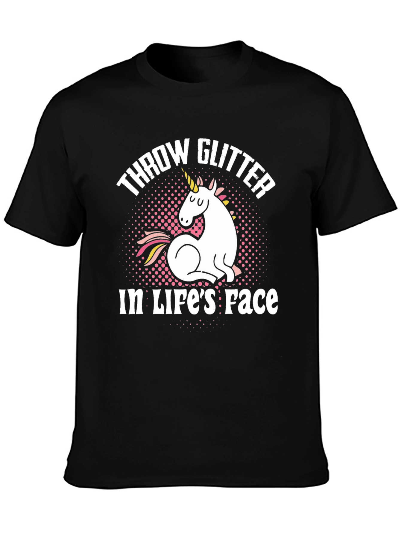 Throw Glitter in Lifes Face Unicorn Graphic Tee