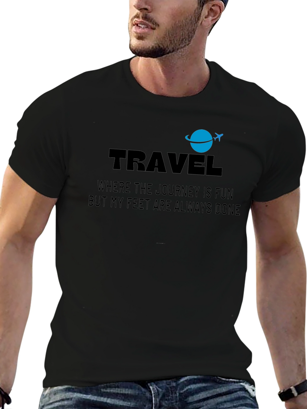 Travel T-Shirt: Journey Is Fun Feet Are Done