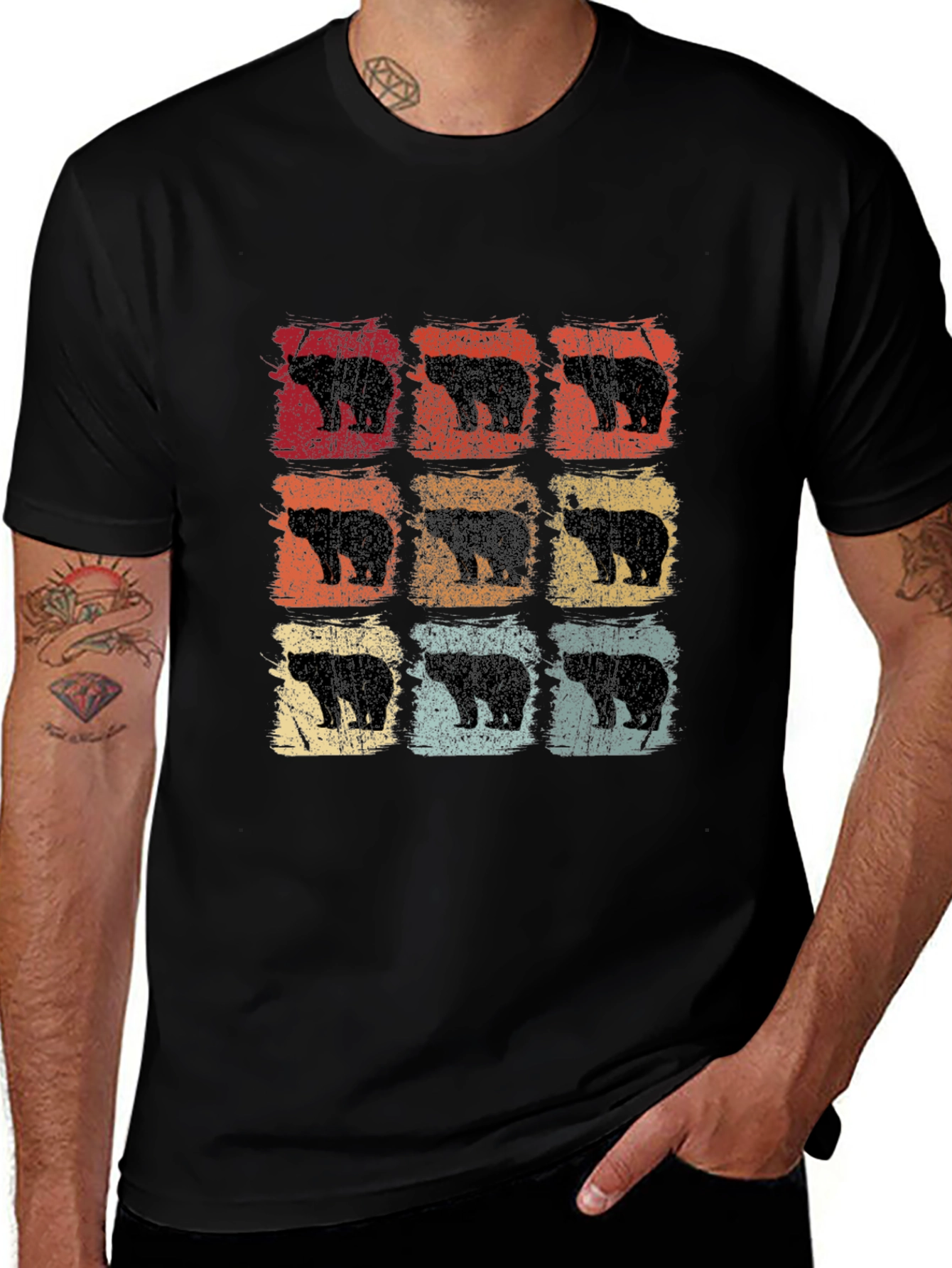 Retro Bear T-Shirt - Vintage Style Bear Graphic Tee