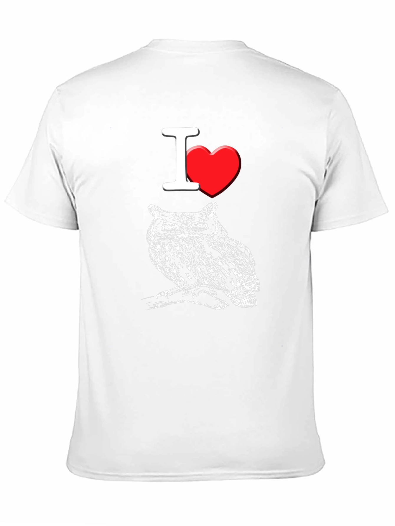 I Love Owls Graphic Tee - Black Cotton T-Shirt
