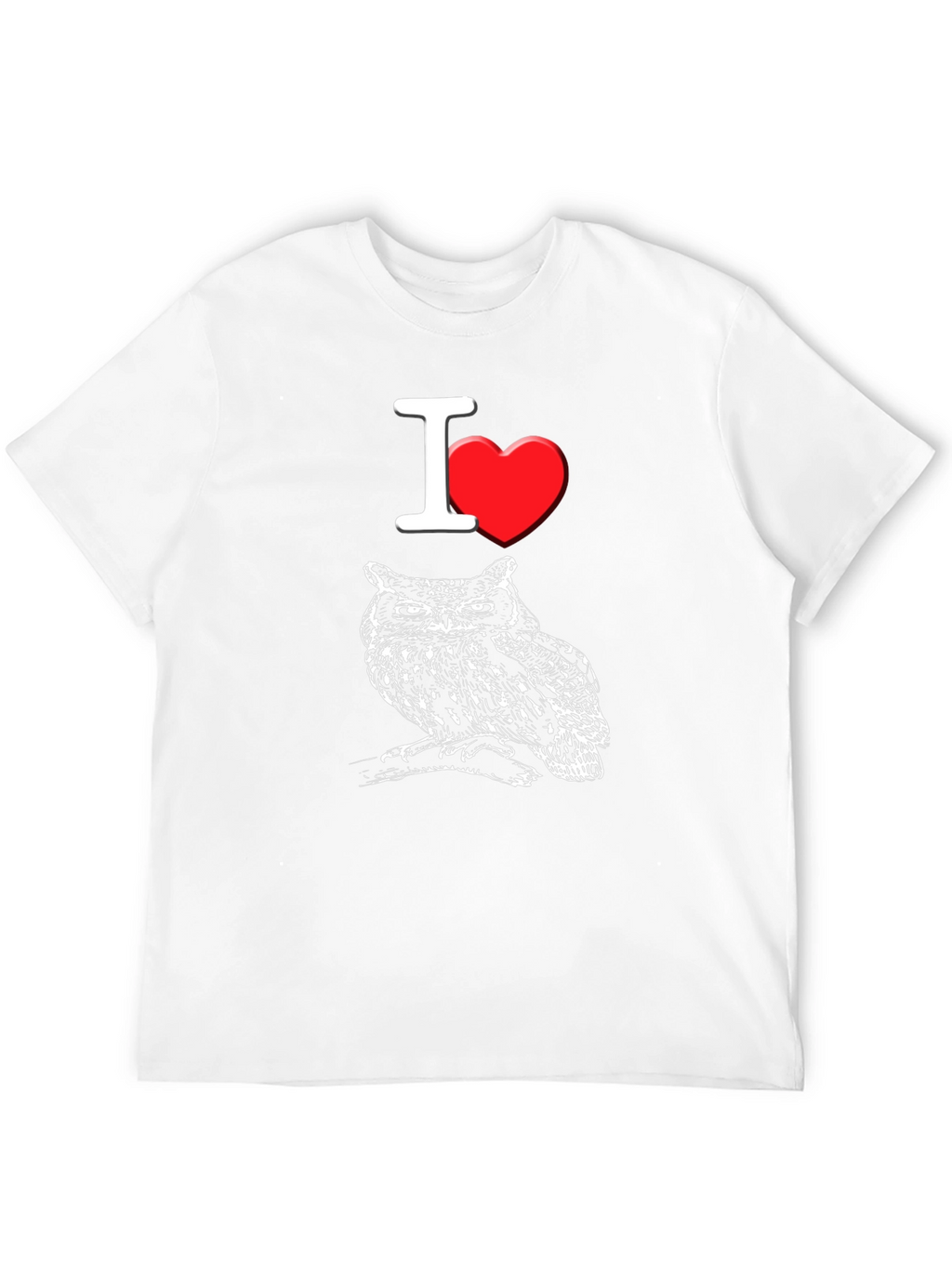I Love Owls Graphic Tee - Black Cotton T-Shirt