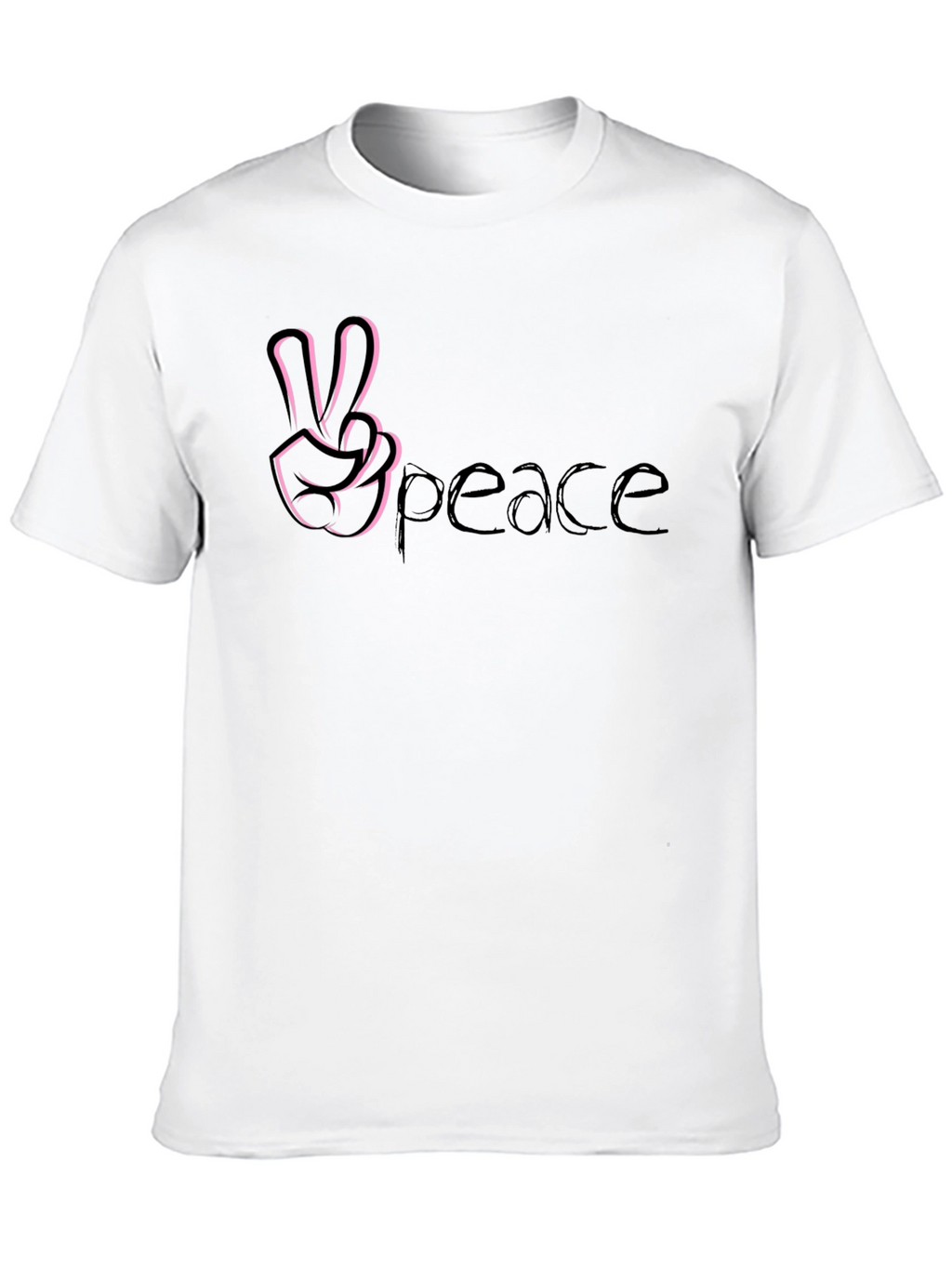 Peace Sign T-Shirt - Casual Black Tee