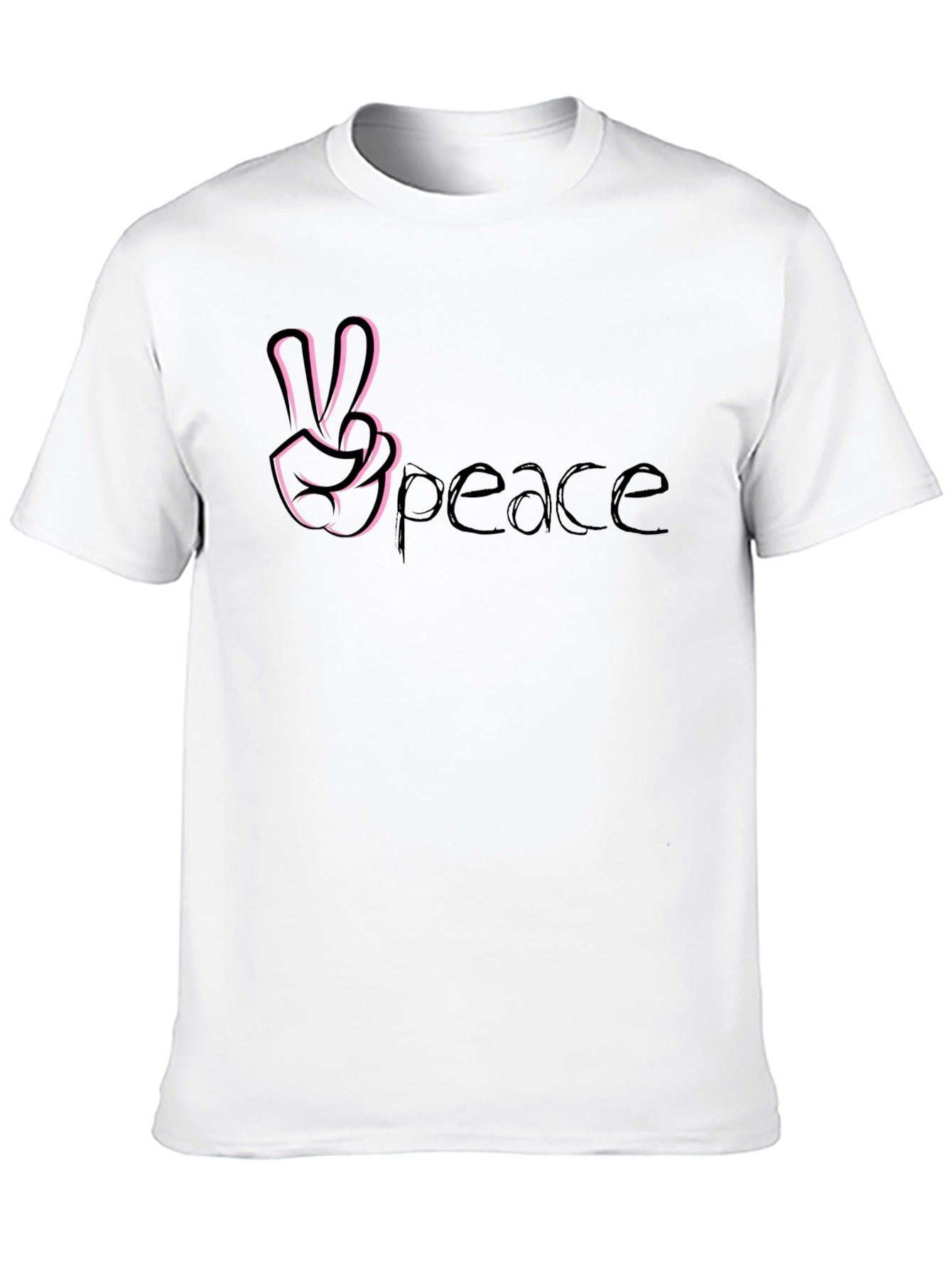 Peace Sign T-Shirt - Casual Black Tee