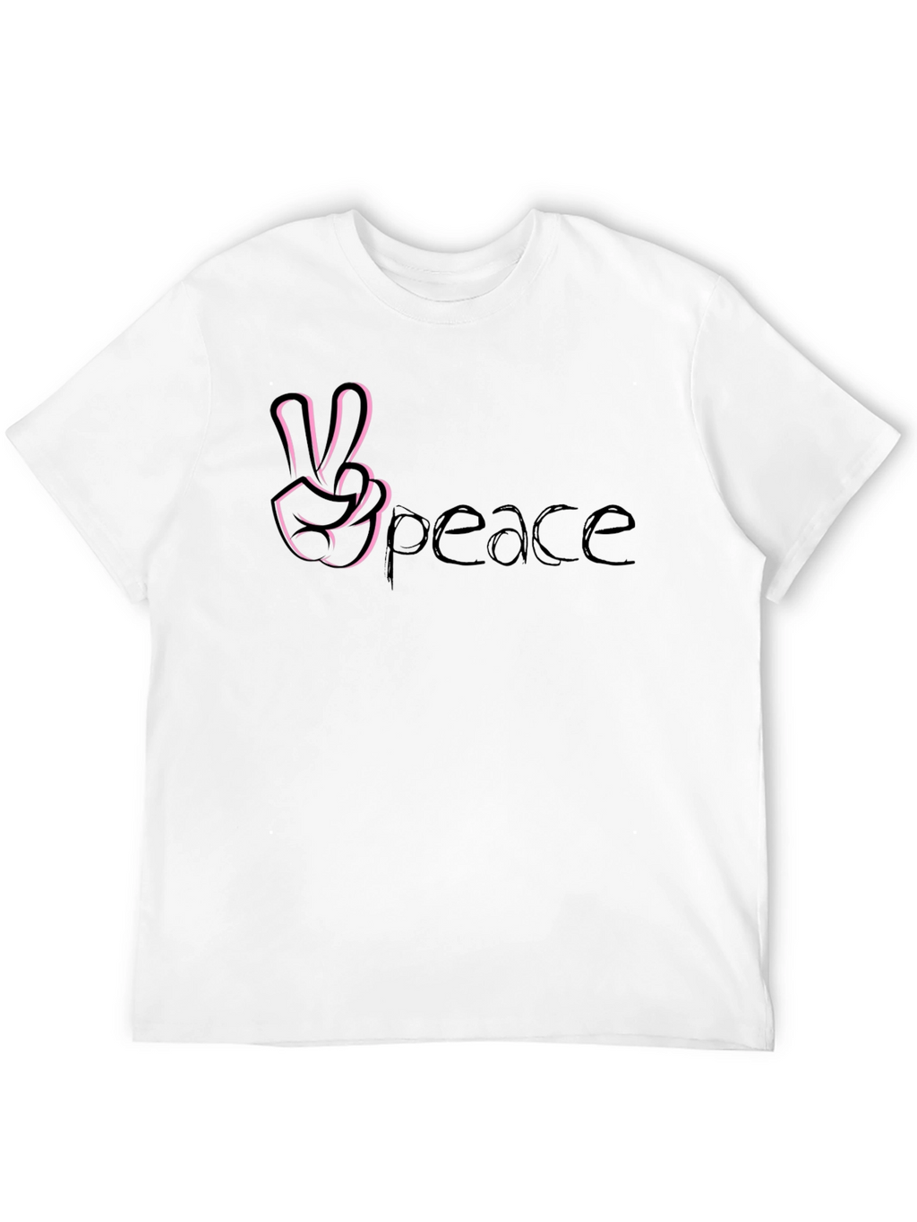 Peace Sign T-Shirt - Casual Black Tee