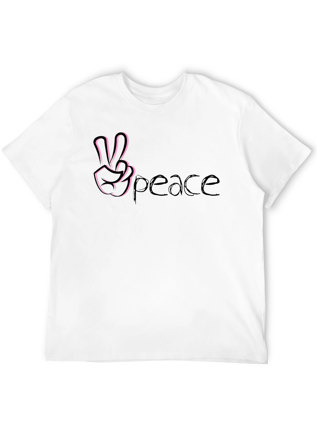 Peace Sign T-Shirt - Casual Black Tee