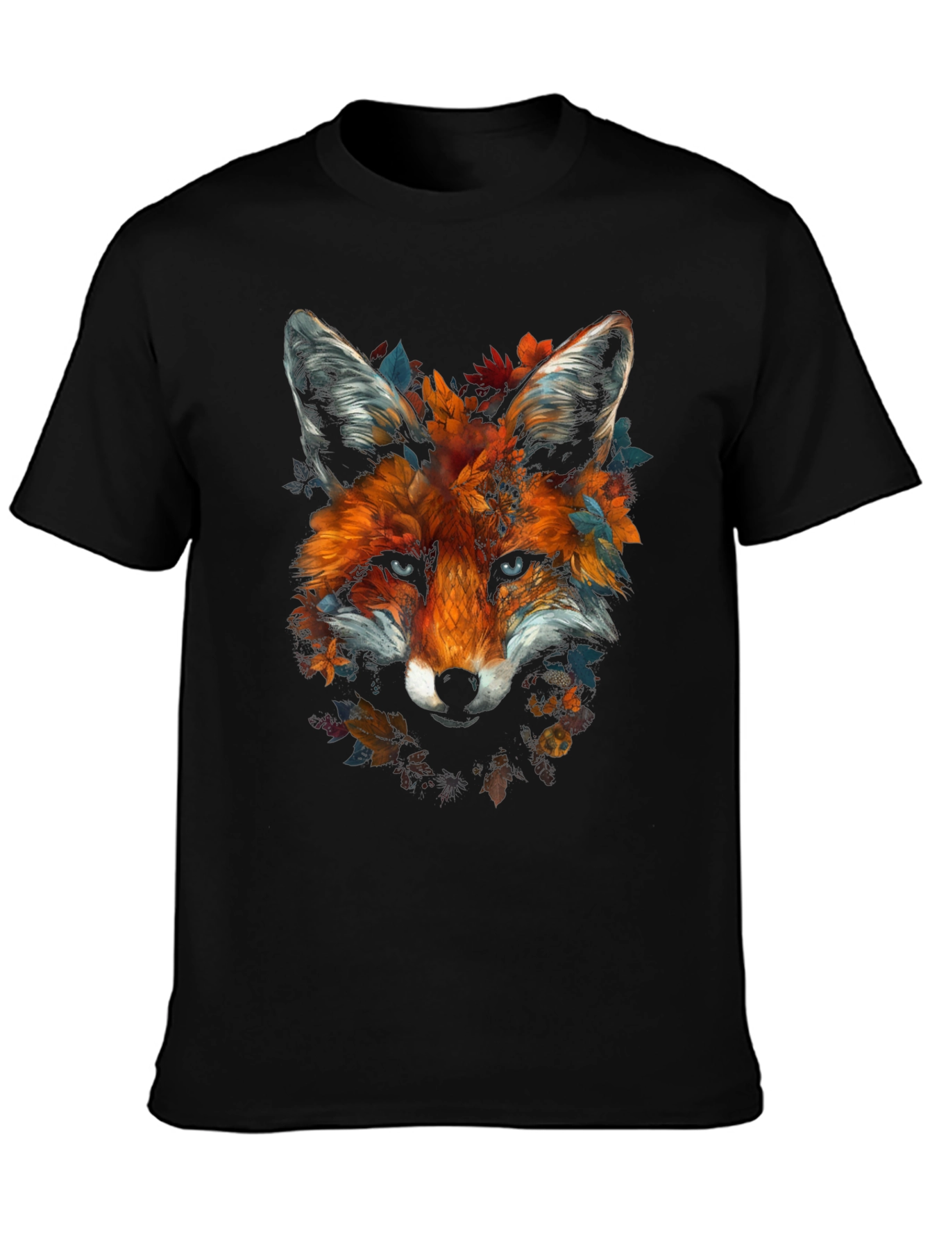 Fox Floral Graphic Tee - Unique Animal Design