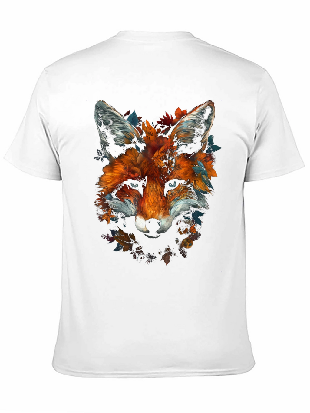 Fox Floral Graphic Tee - Unique Animal Design