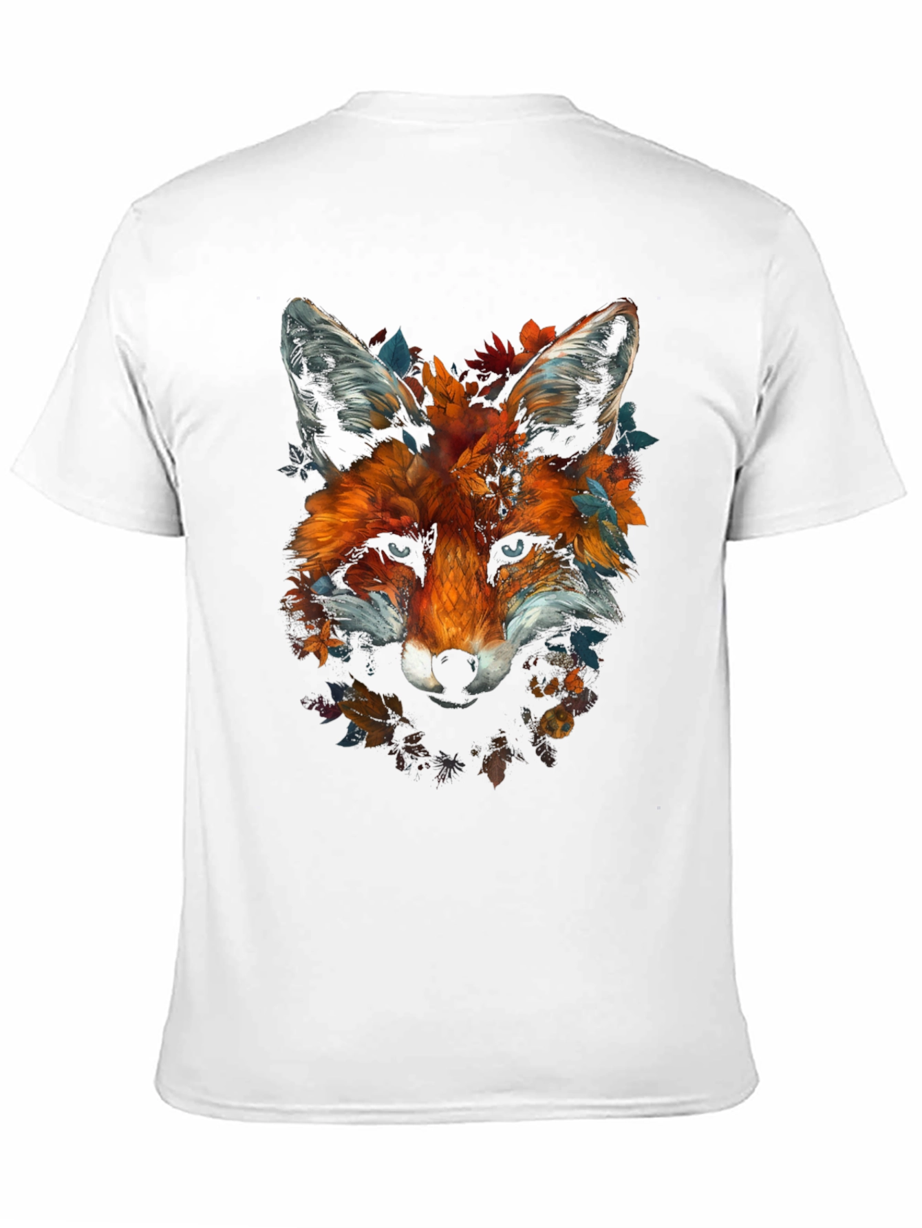 Fox Floral Graphic Tee - Unique Animal Design