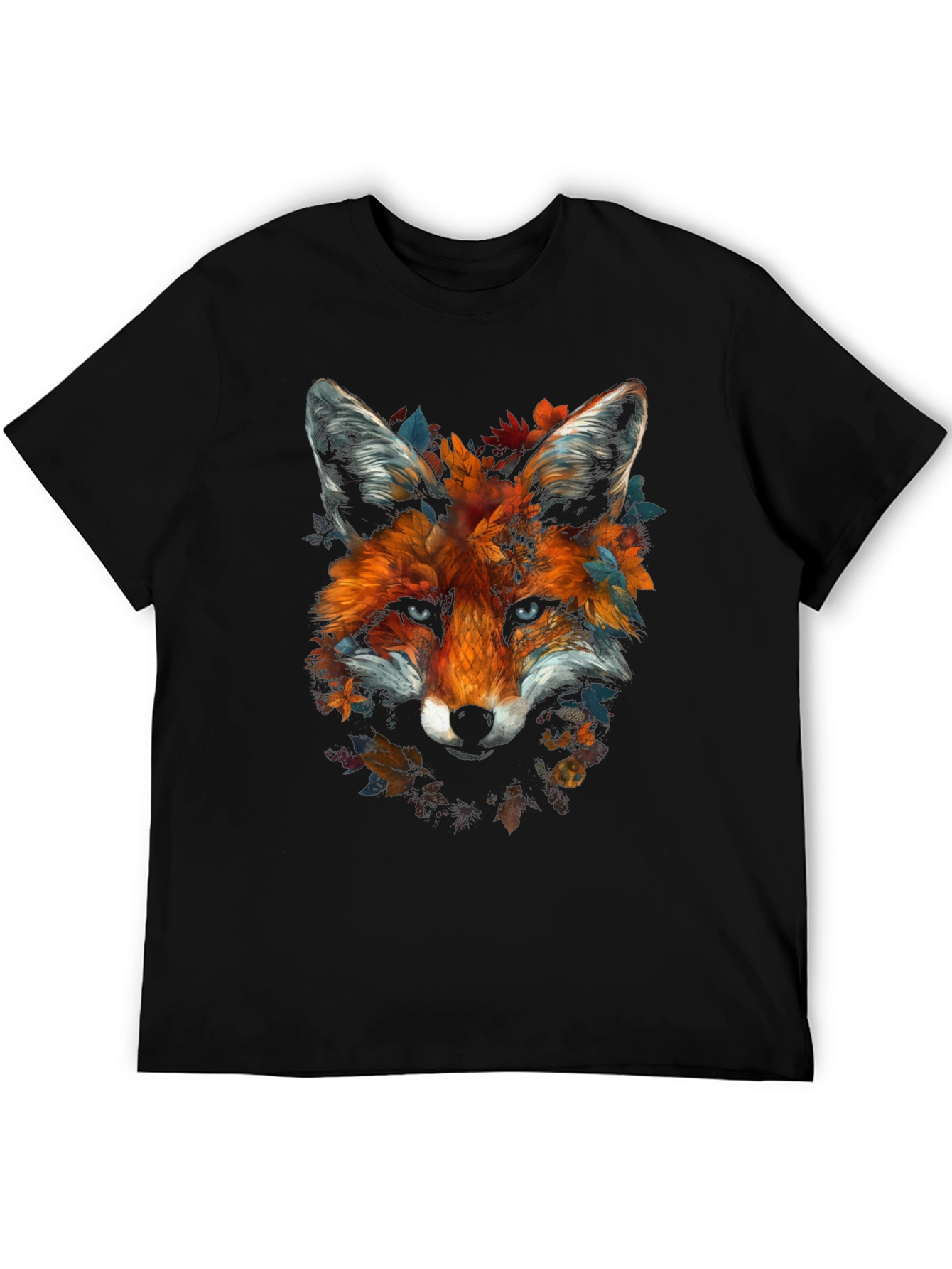 Fox Floral Graphic Tee - Unique Animal Design