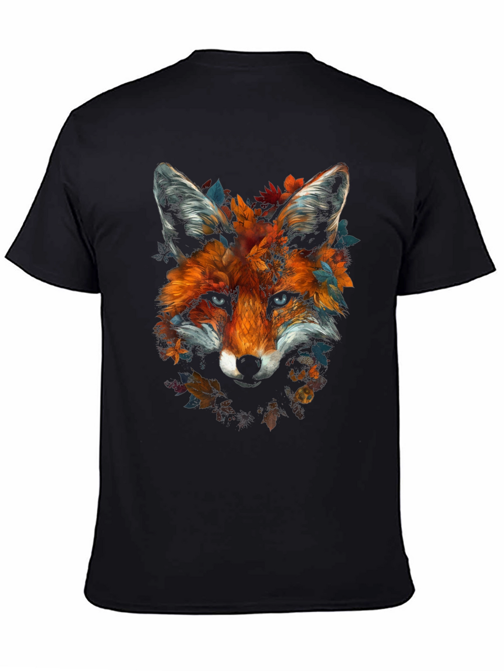 Fox Floral Graphic Tee - Unique Animal Design