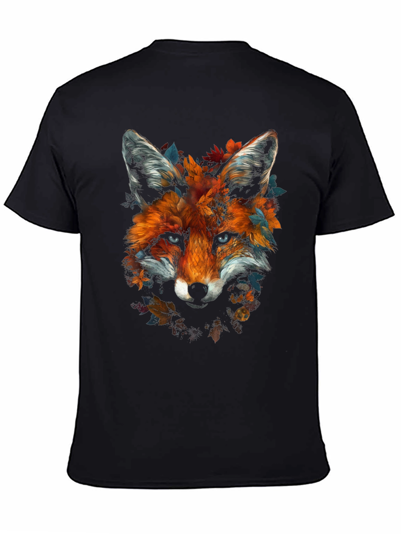 Fox Floral Graphic Tee - Unique Animal Design