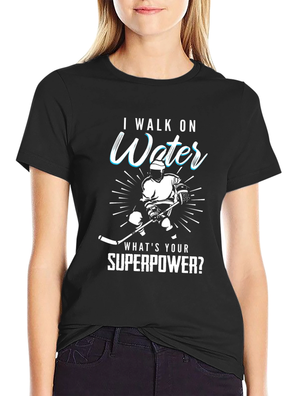 I Walk On Water Hockey Superpower T-Shirt