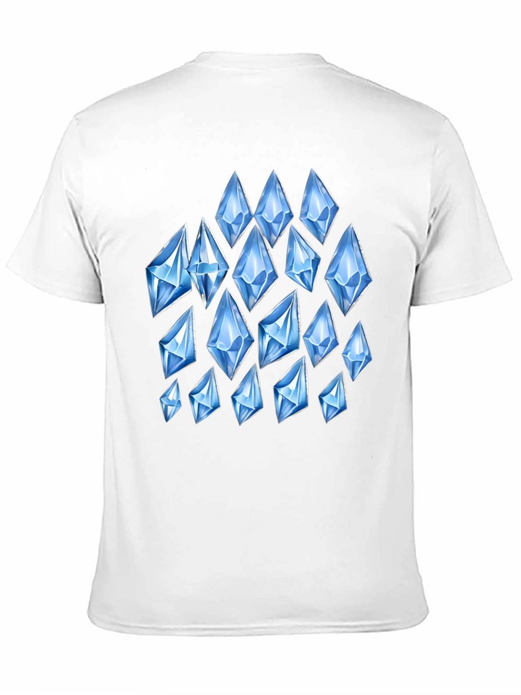 Mens Black T-Shirt with Diamond Pattern