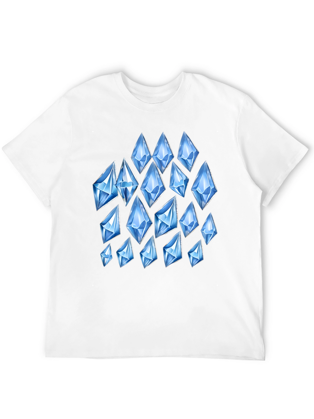 Mens Black T-Shirt with Diamond Pattern