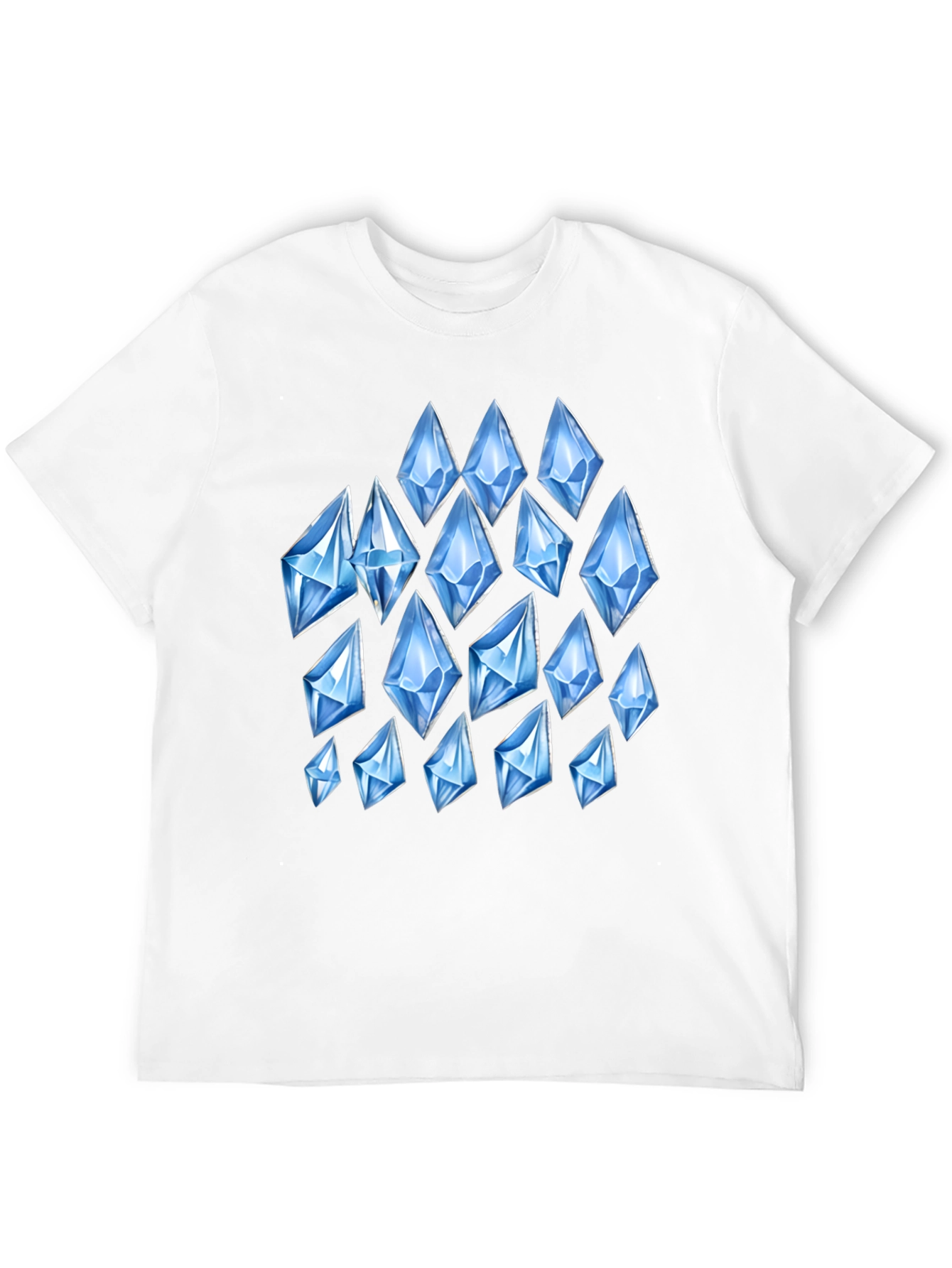 Mens Black T-Shirt with Diamond Pattern