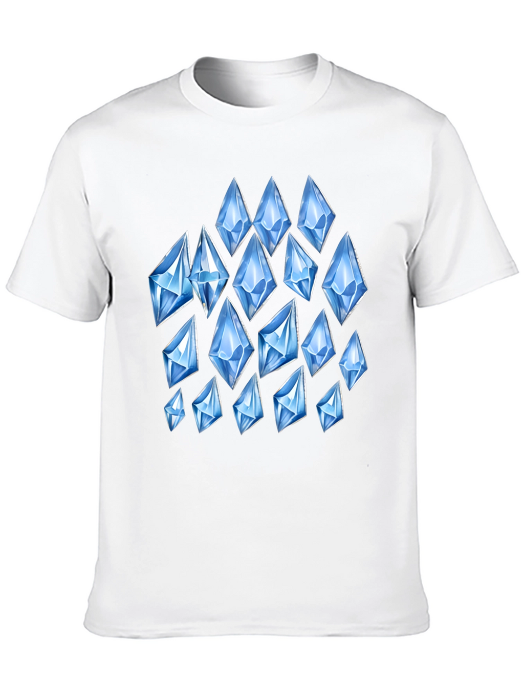 Mens Black T-Shirt with Diamond Pattern