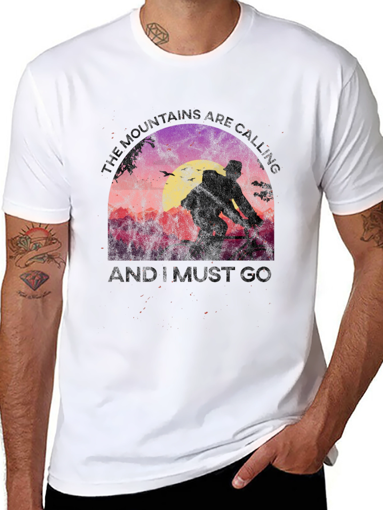 Mountains Are Calling Graphic Tee - Adventure Awaits