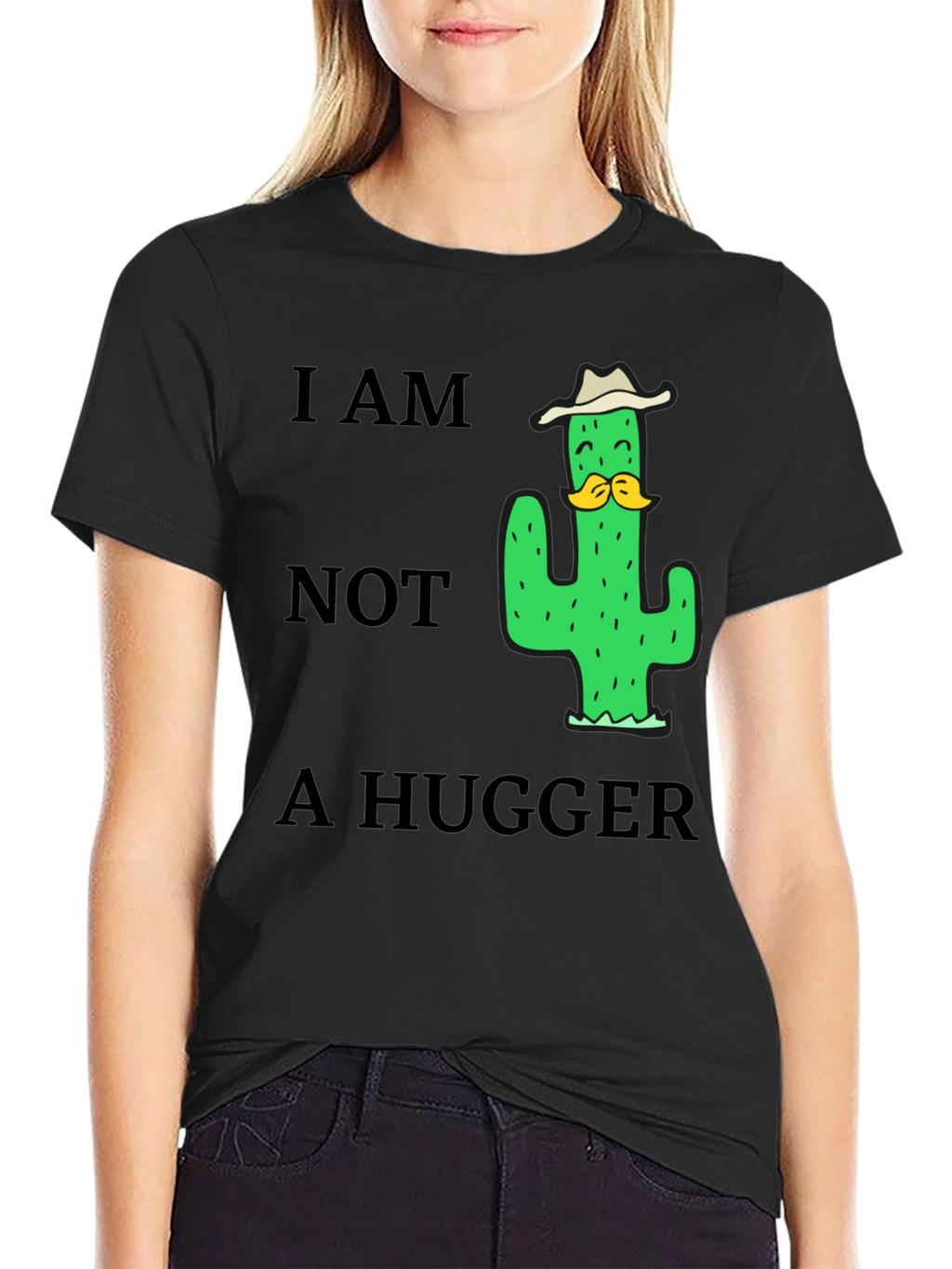 I am Not a Hugger Cactus Humor T-Shirt