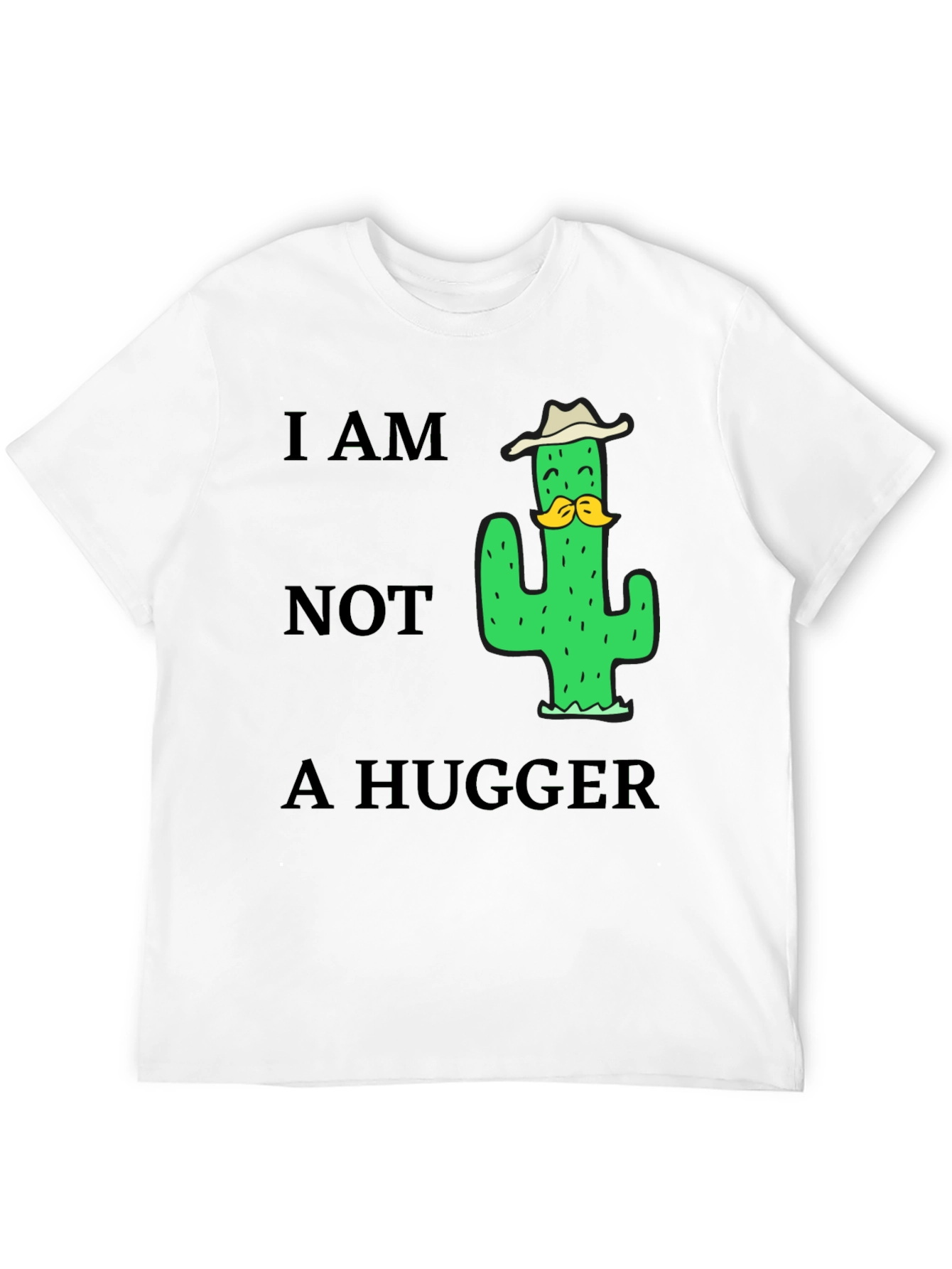 I am Not a Hugger Cactus Humor T-Shirt