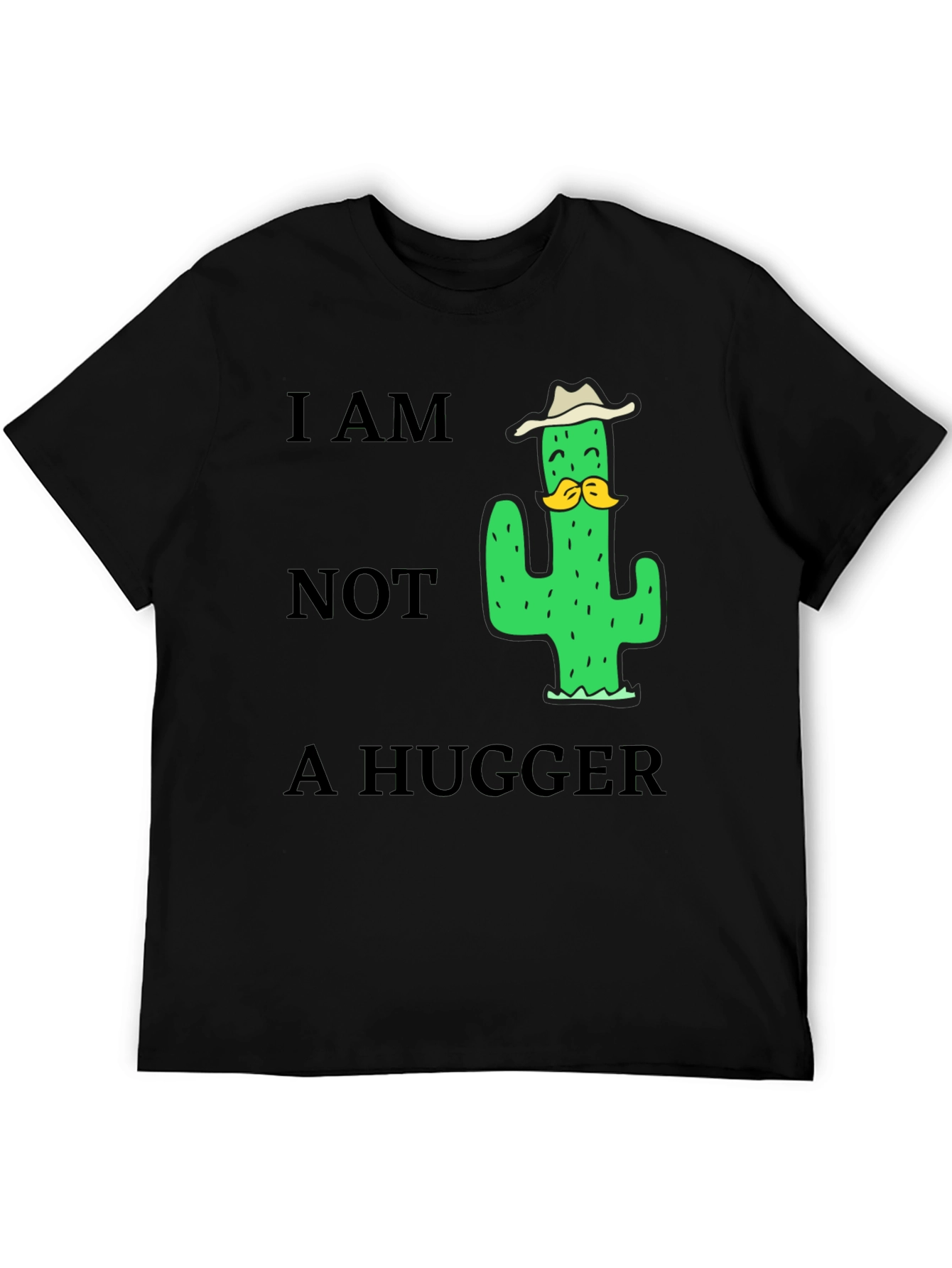 I am Not a Hugger Cactus Humor T-Shirt