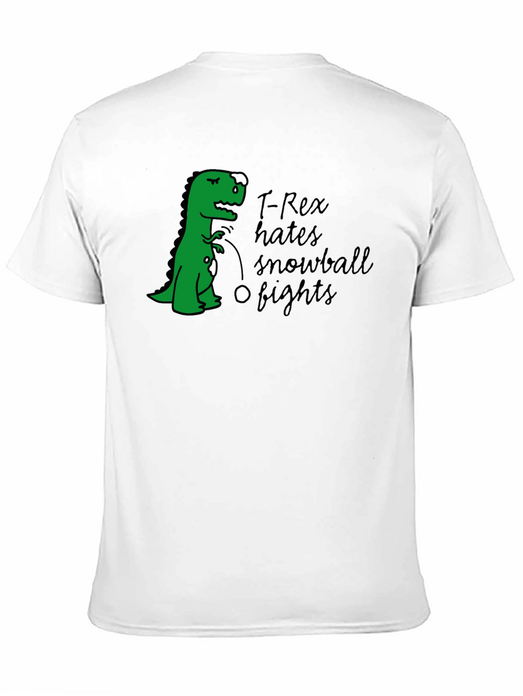 T-Rex Hates Snowball Fights Graphic T-Shirt