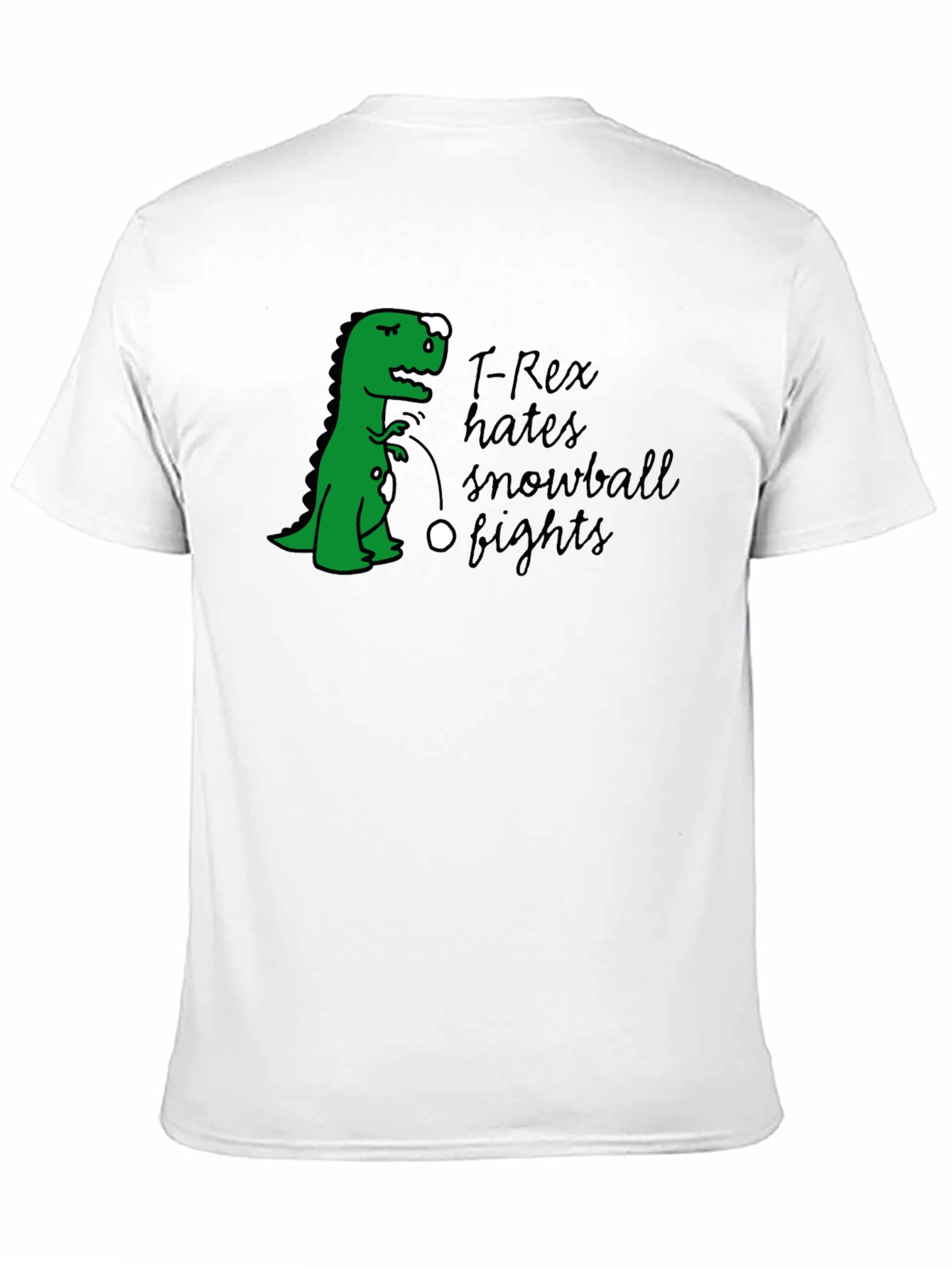 T-Rex Hates Snowball Fights Graphic T-Shirt