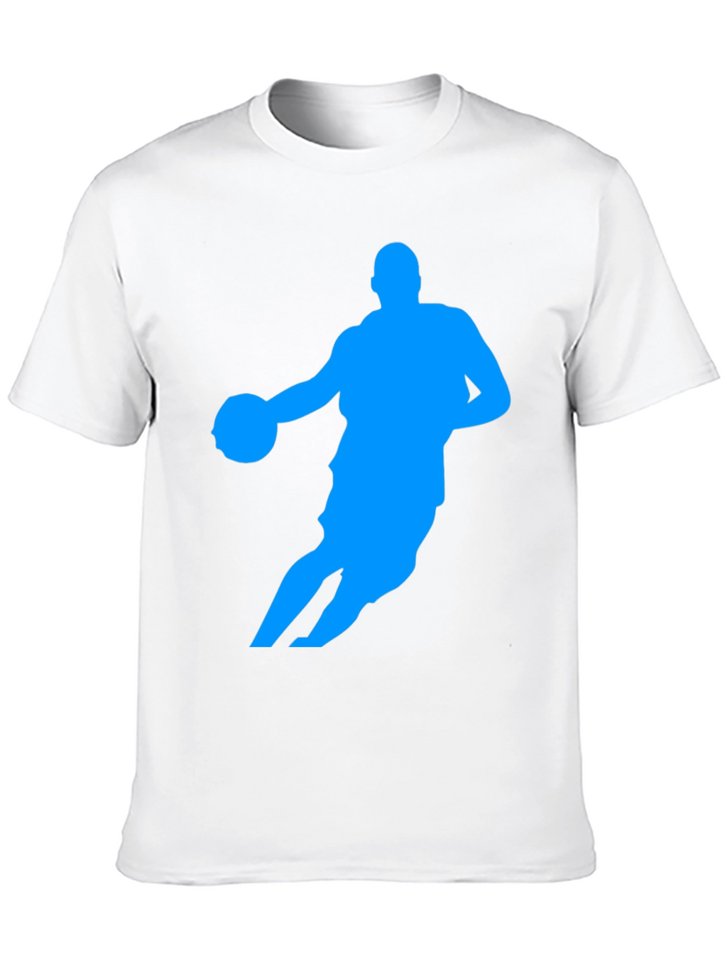 Basketball Player Silhouette Graphic Tee - Black