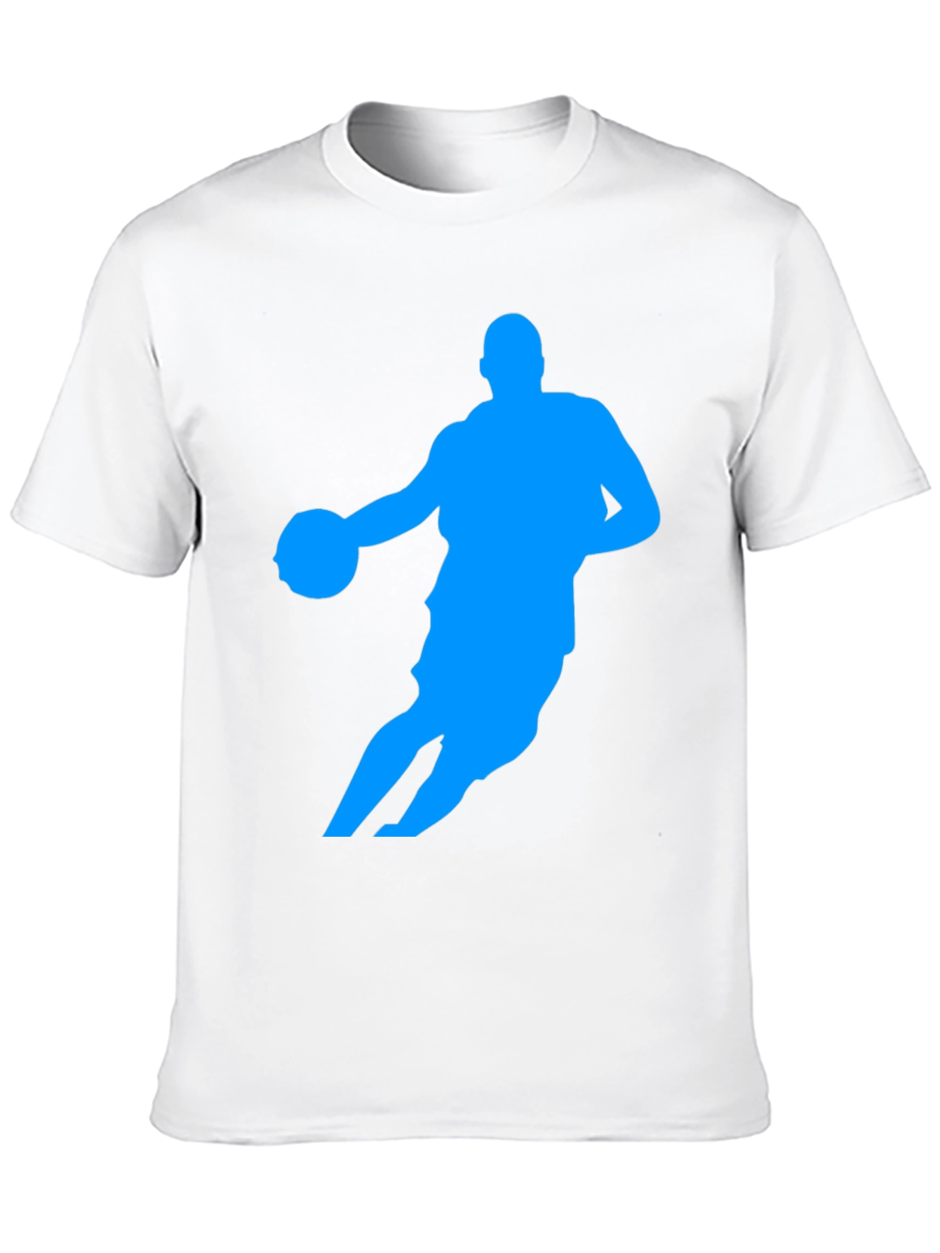 Basketball Player Silhouette Graphic Tee - Black