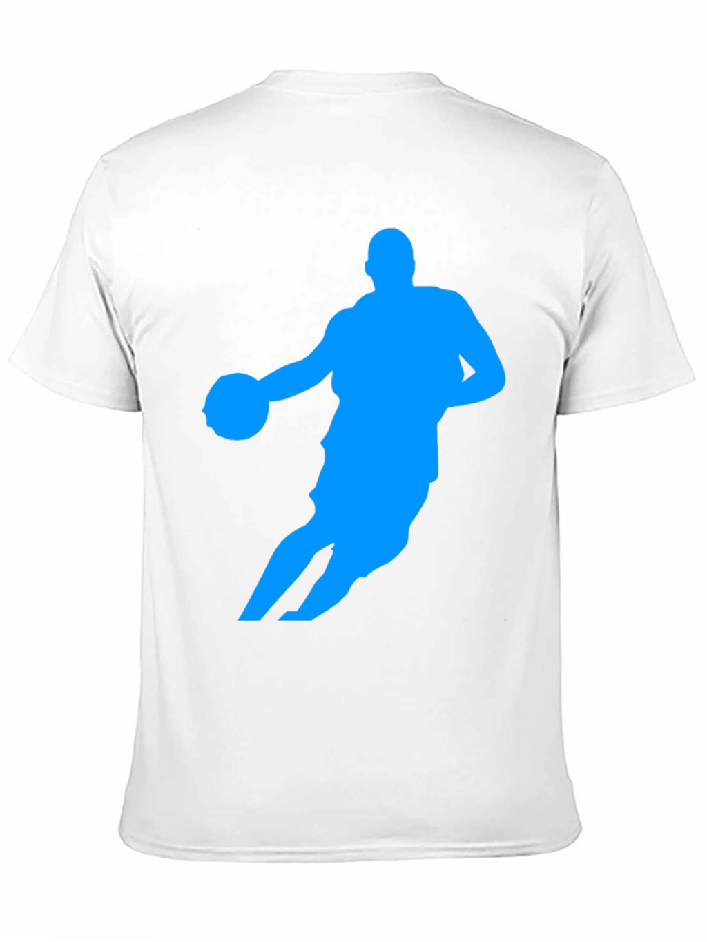 Basketball Player Silhouette Graphic Tee - Black
