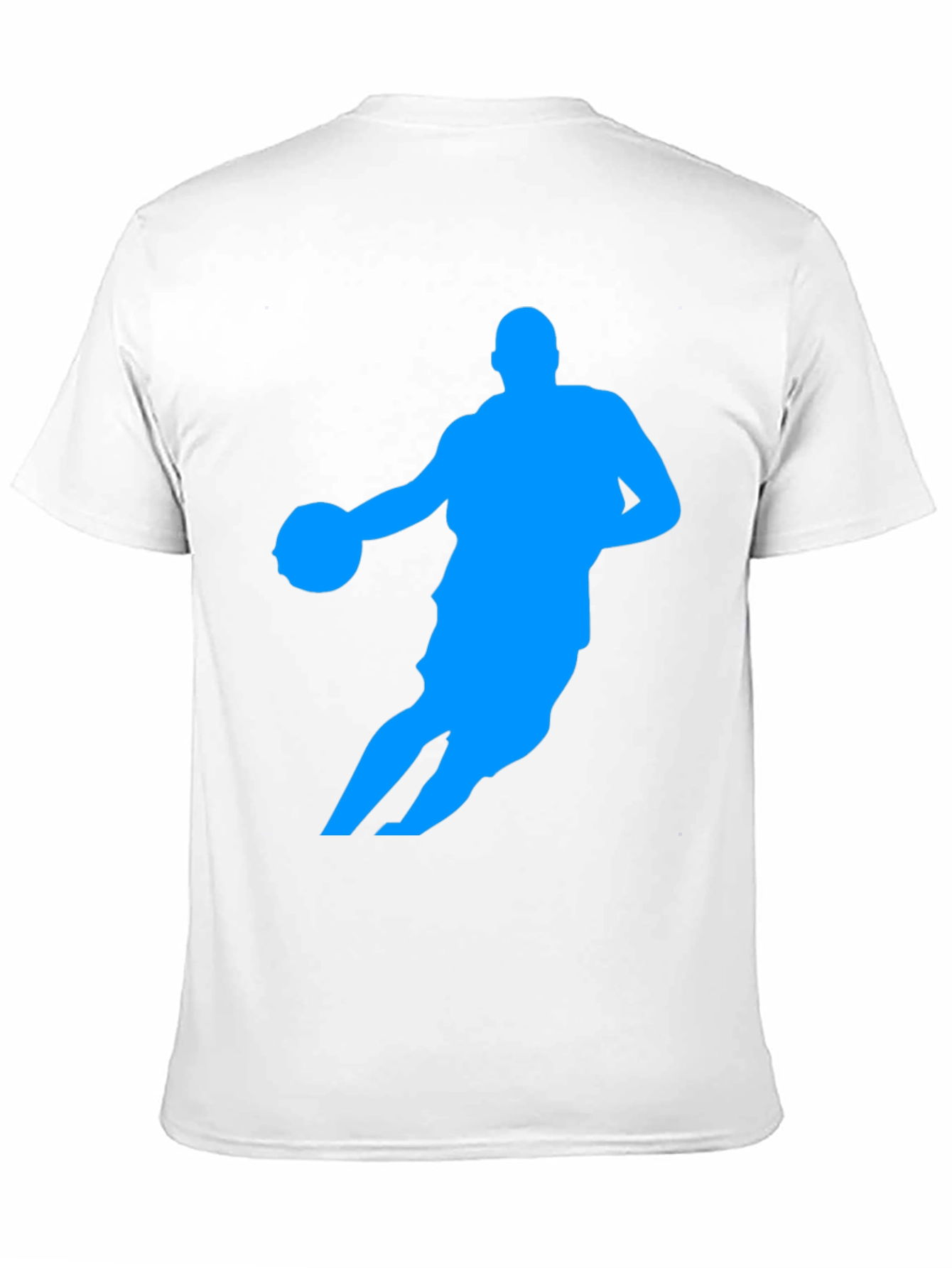 Basketball Player Silhouette Graphic Tee - Black
