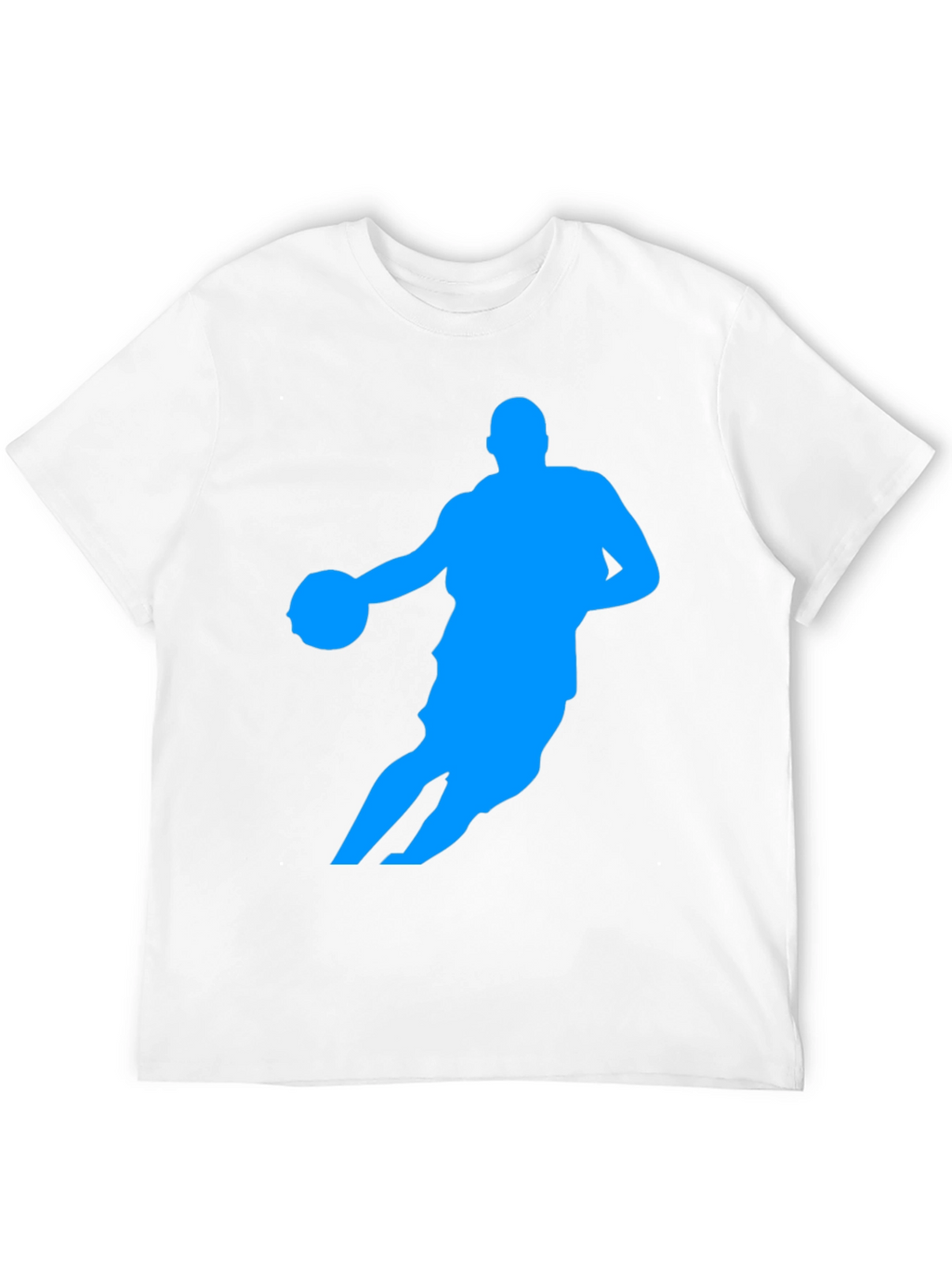 Basketball Player Silhouette Graphic Tee - Black
