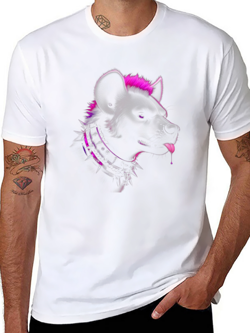 Hyena Graphic Tee - Punk Style Black T-Shirt