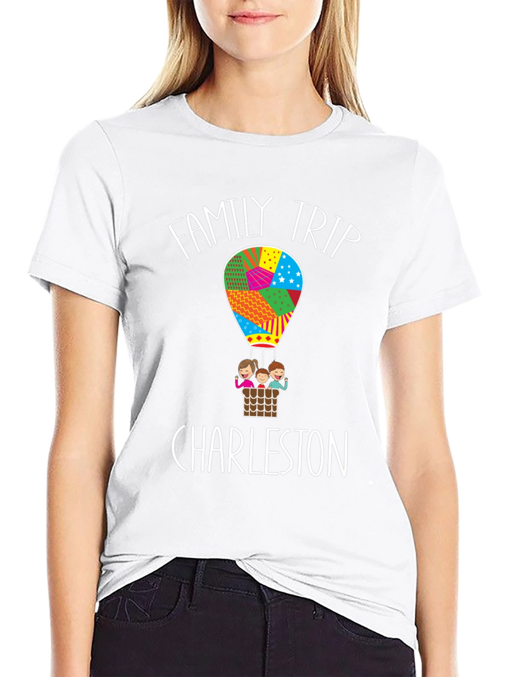 Family Trip Charleston Hot Air Balloon Graphic Tee